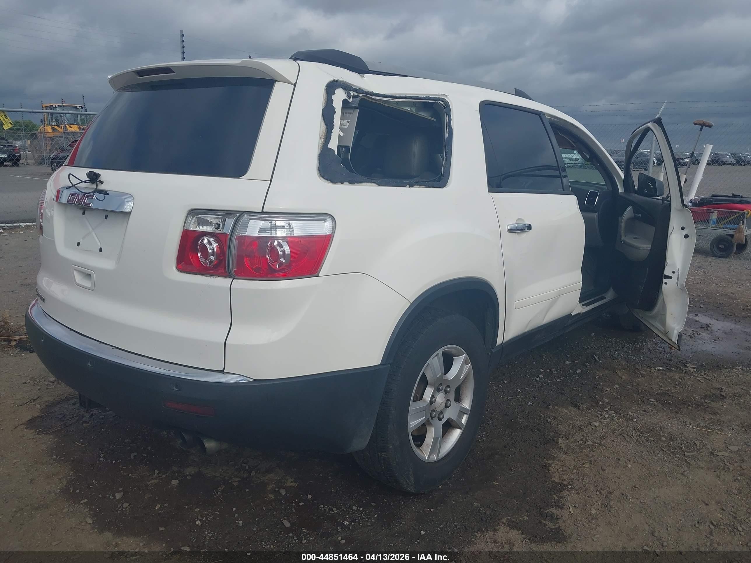 2012 Gmc Acadia Sle White vin: 1GKKRPED5CJ351721