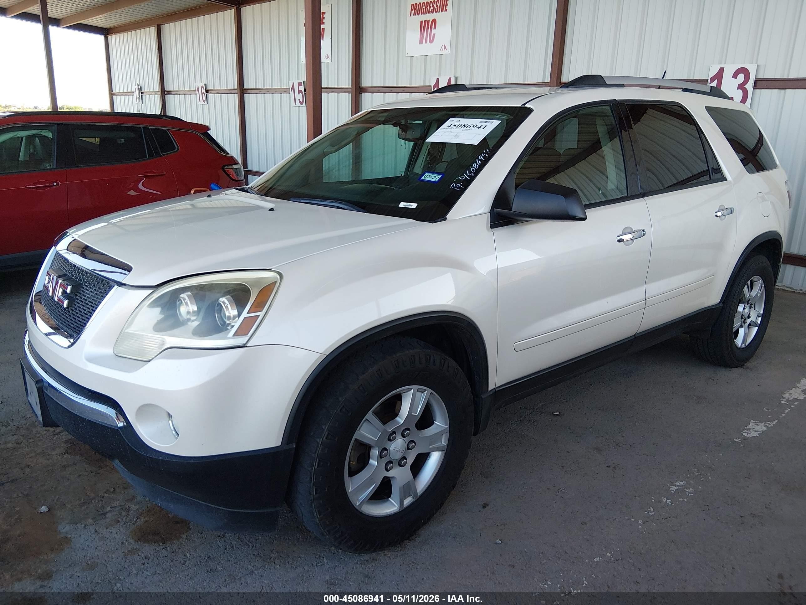 2011 Gmc Acadia Sle White vin: 1GKKRPED6BJ355601