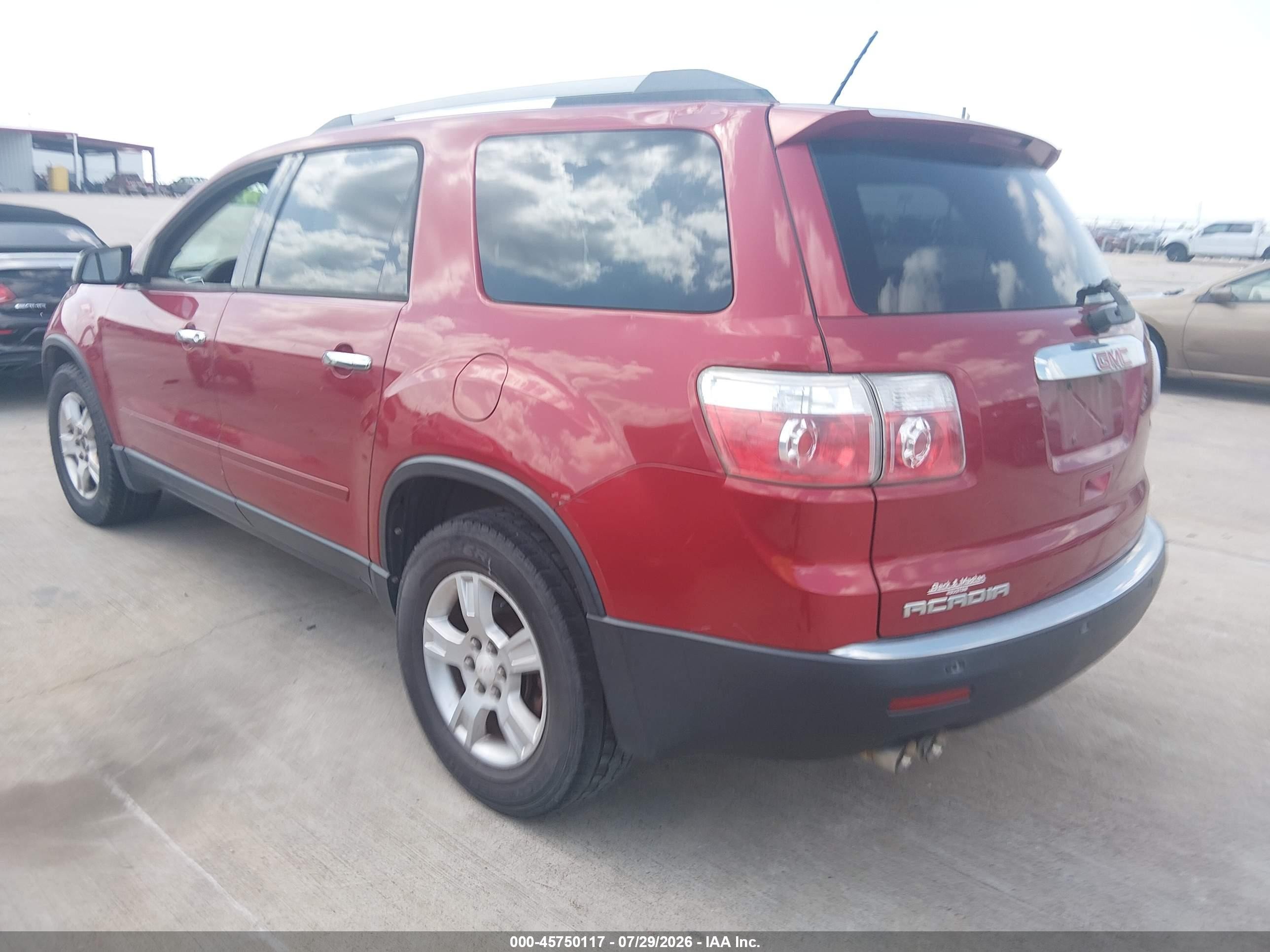 2012 Gmc Acadia Sle Красный vin: 1GKKRPED6CJ181286