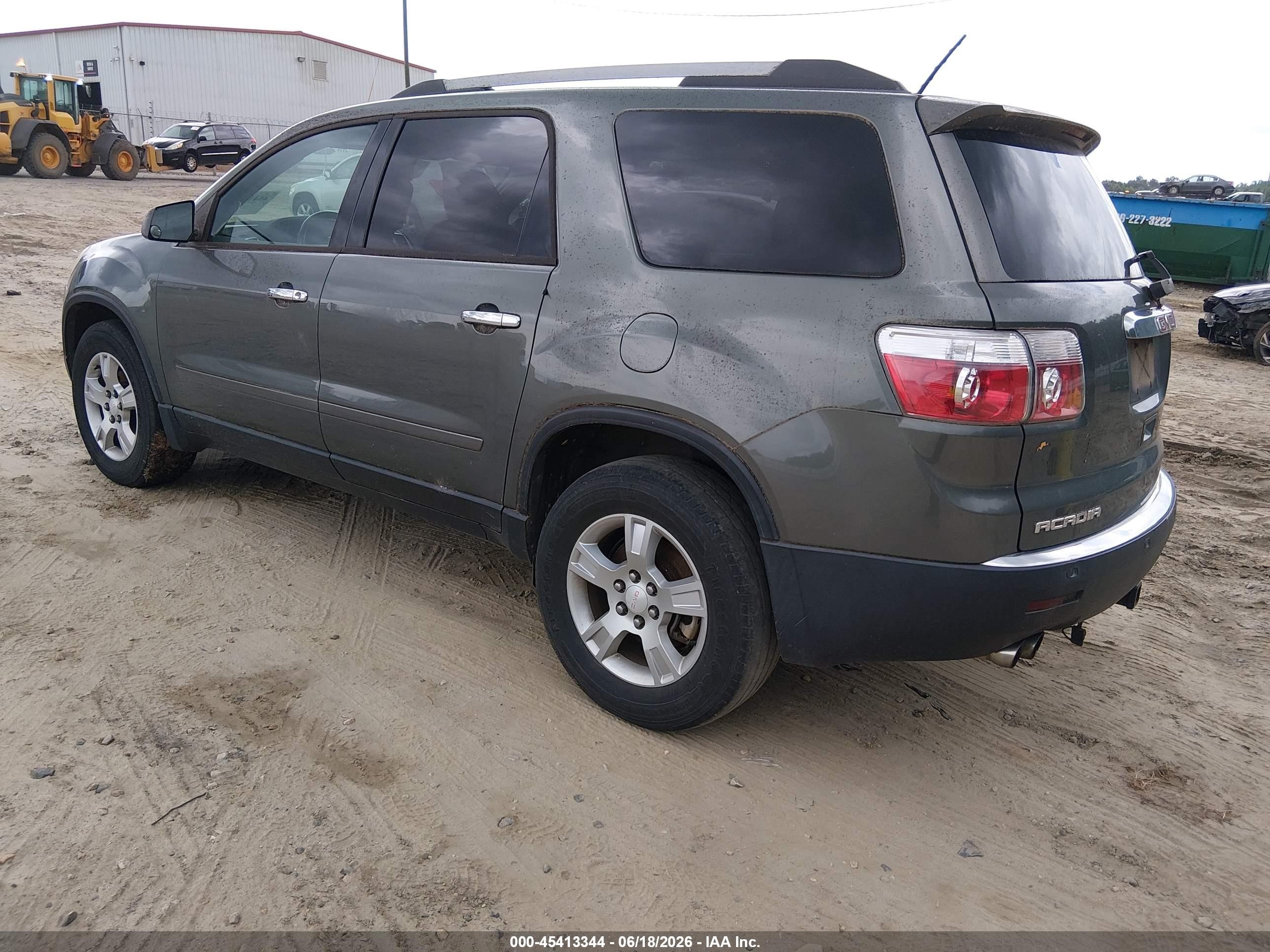 2011 Gmc Acadia Sle Green vin: 1GKKRPED8BJ212066