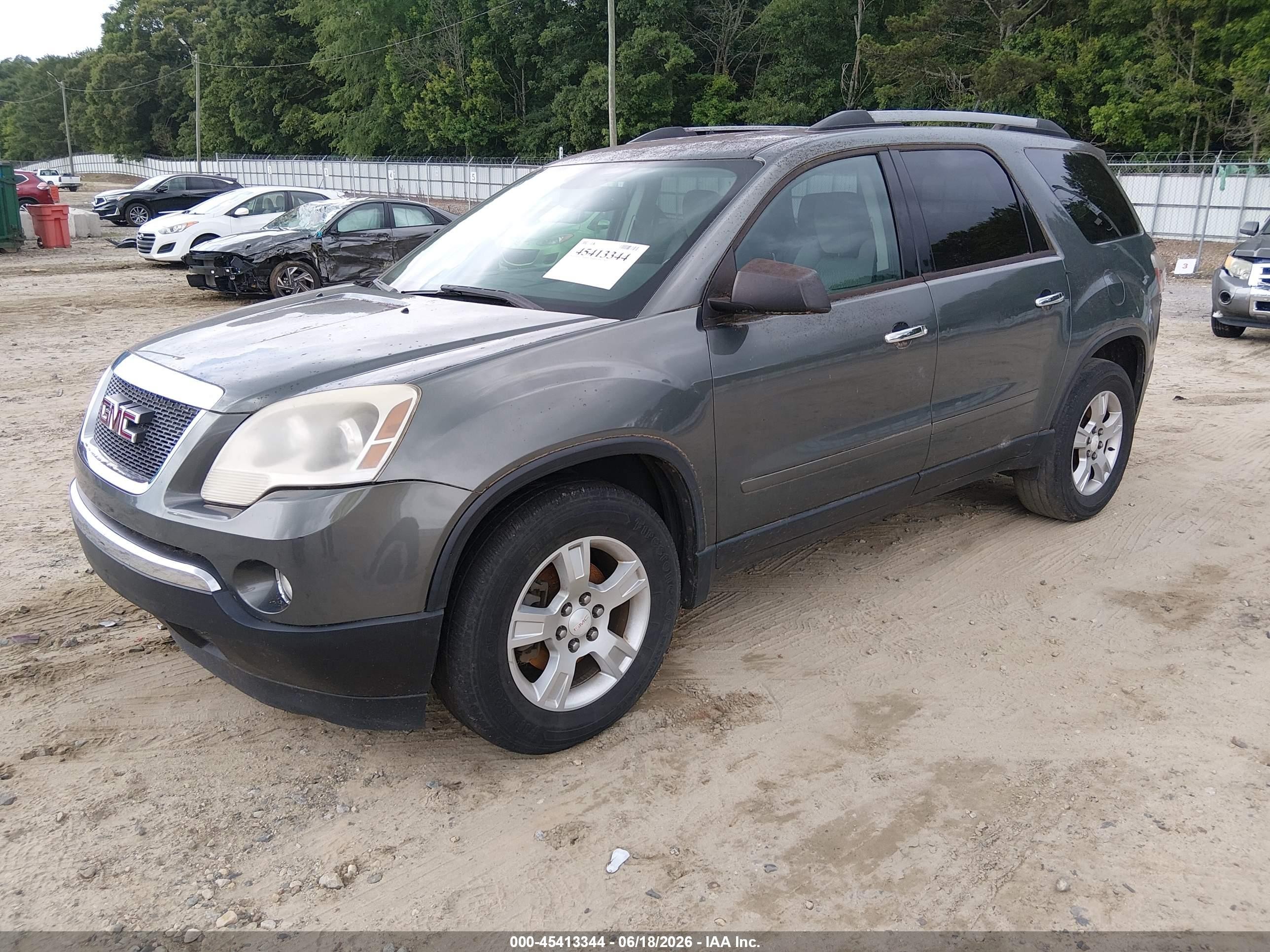 2011 Gmc Acadia Sle Green vin: 1GKKRPED8BJ212066