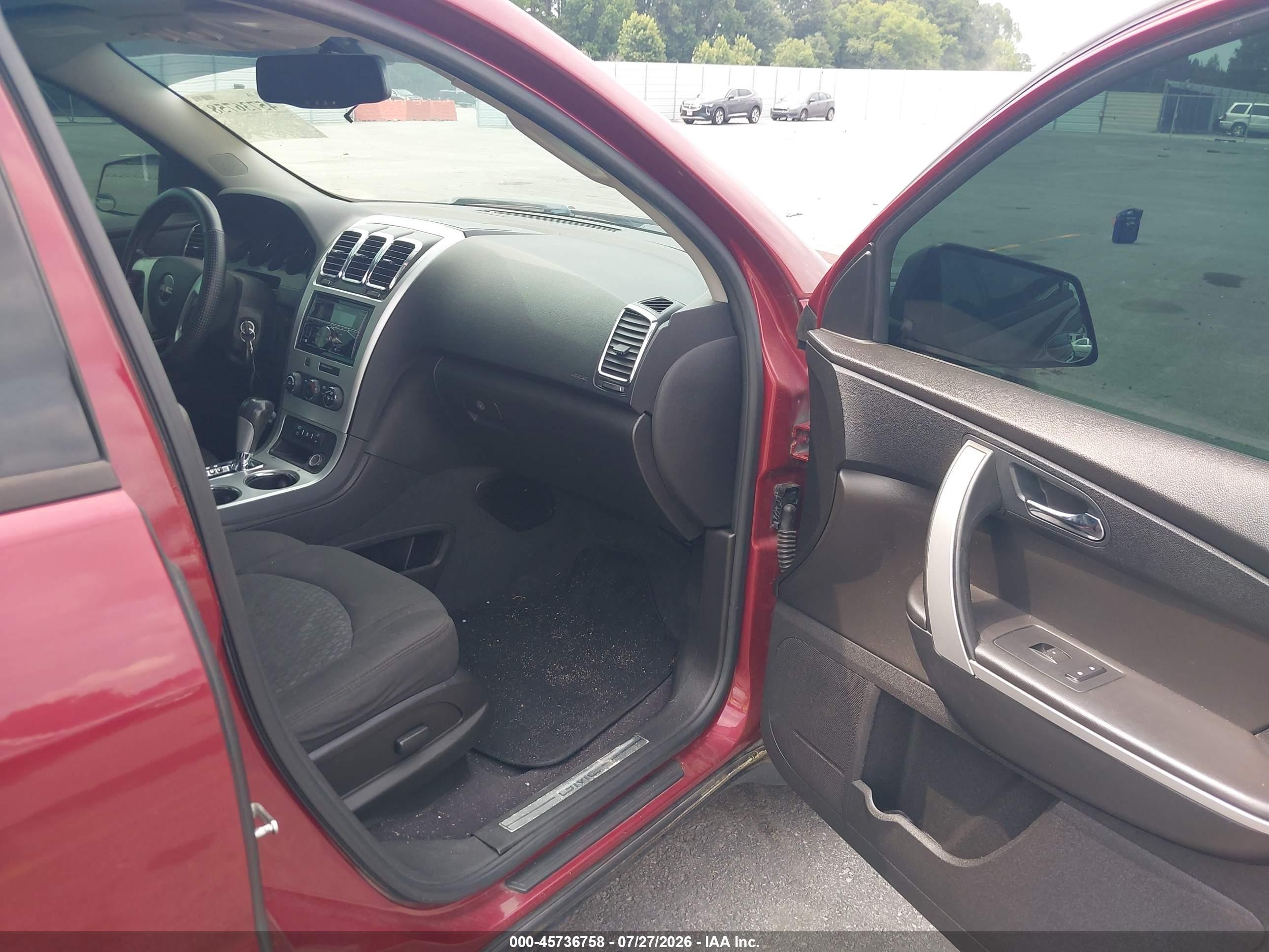 2011 Gmc Acadia Sle Maroon vin: 1GKKRPED9BJ110372