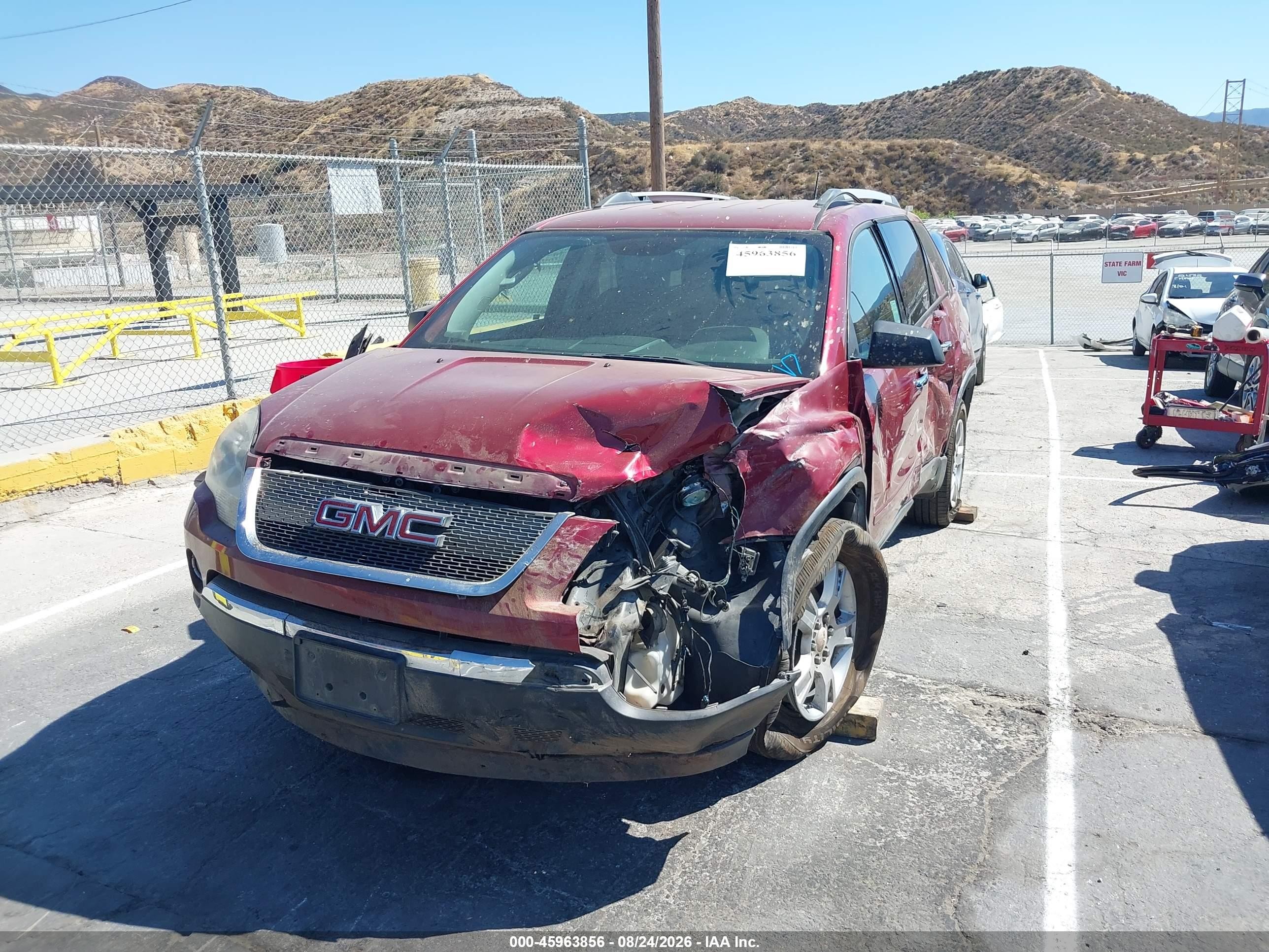 2011 Gmc Acadia Sle Burgundy vin: 1GKKRPED9BJ144196