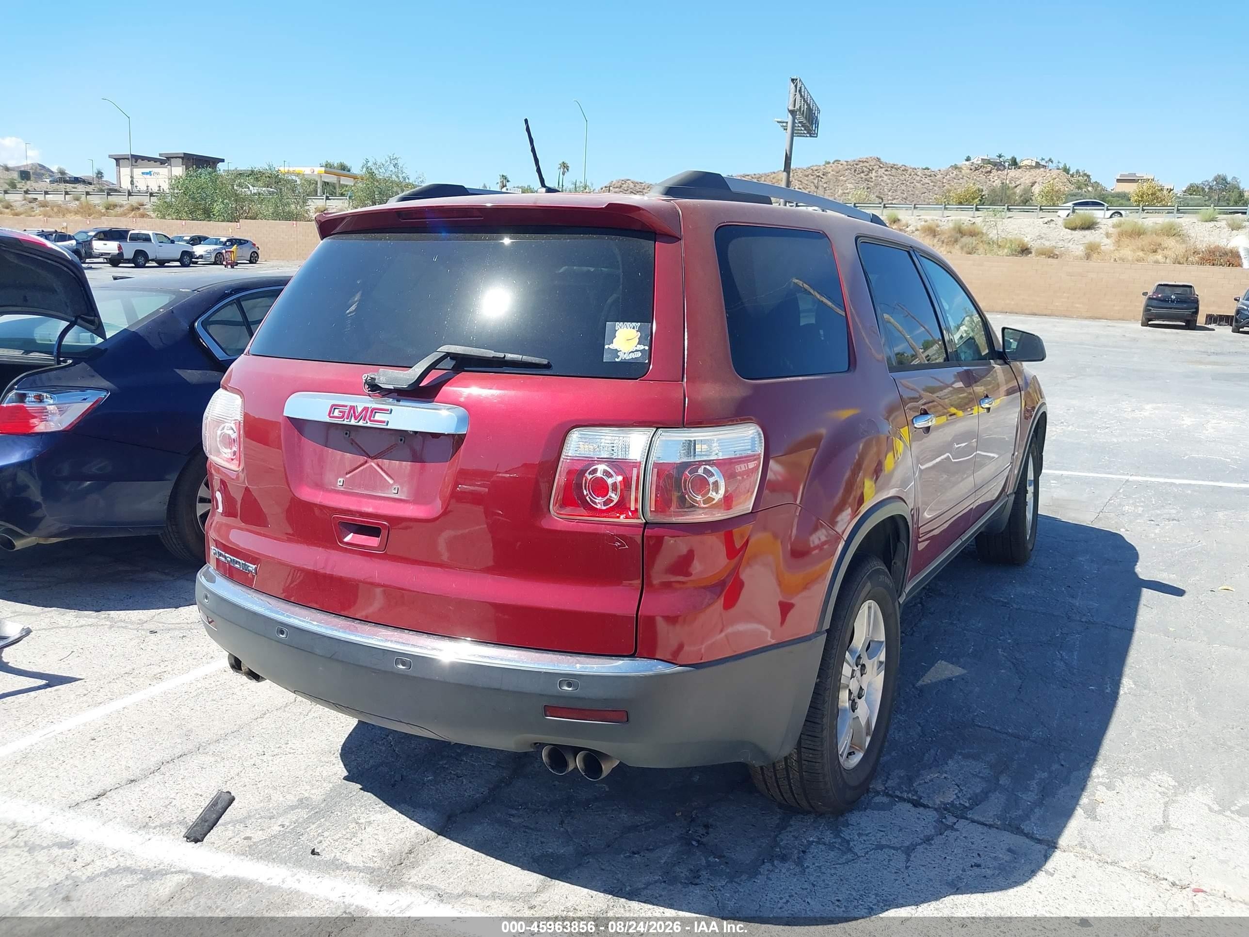 2011 Gmc Acadia Sle Burgundy vin: 1GKKRPED9BJ144196