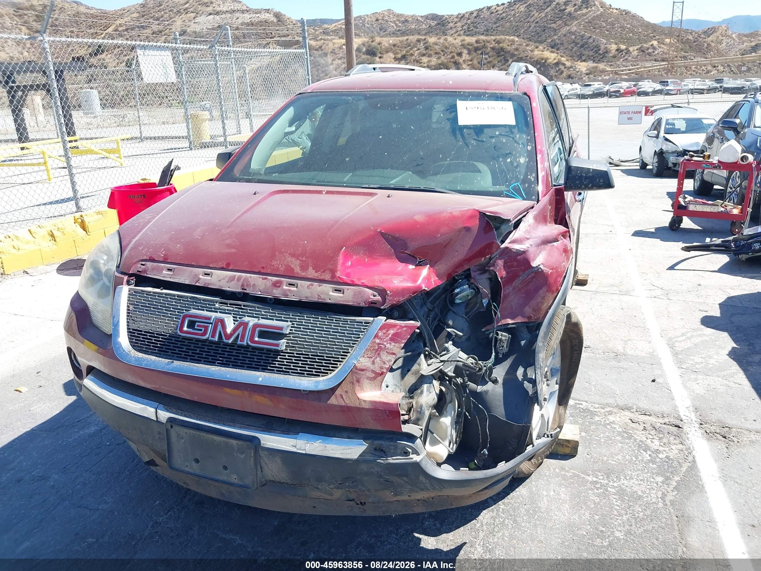 2011 Gmc Acadia Sle Burgundy vin: 1GKKRPED9BJ144196