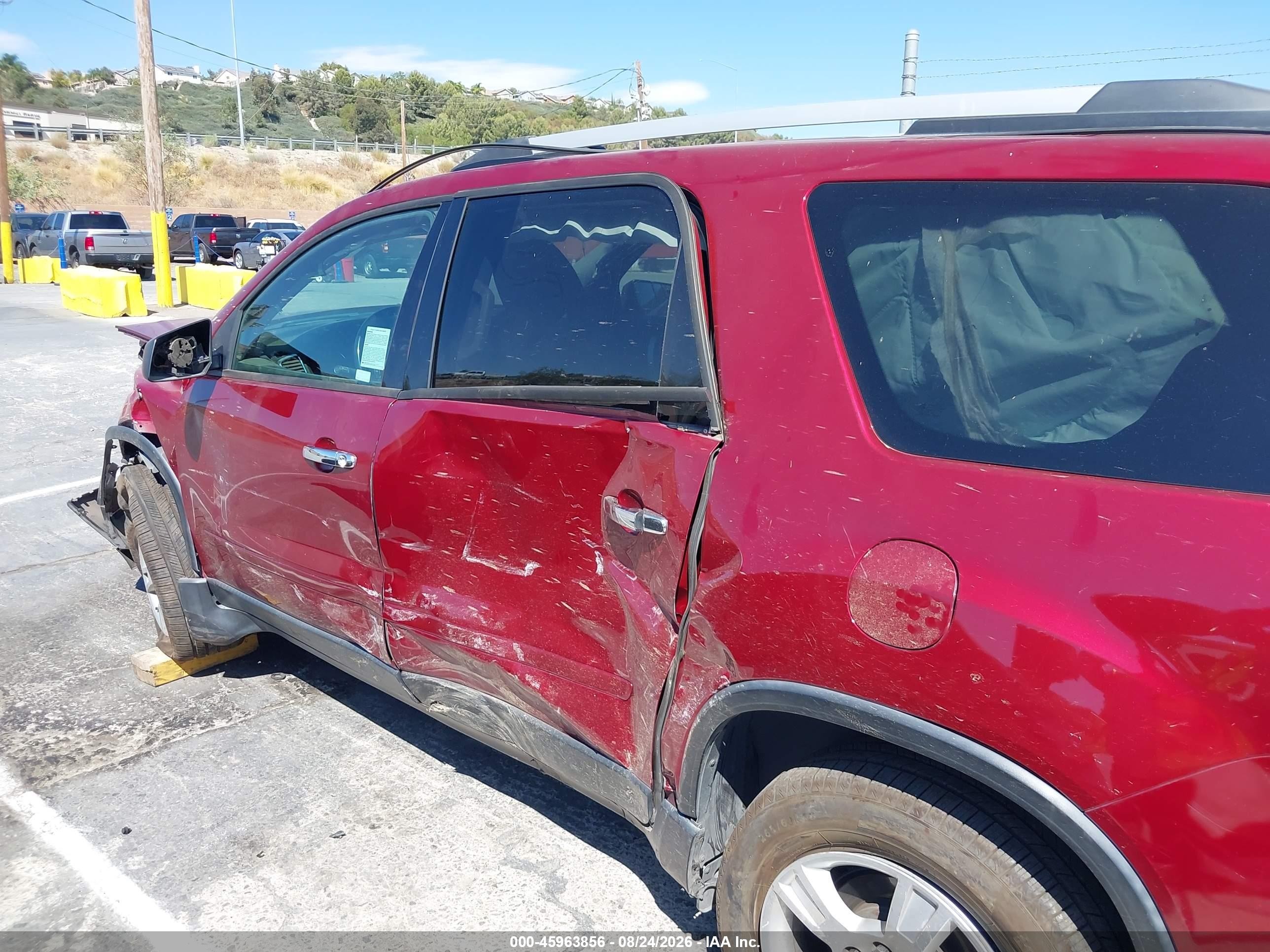 2011 Gmc Acadia Sle Burgundy vin: 1GKKRPED9BJ144196