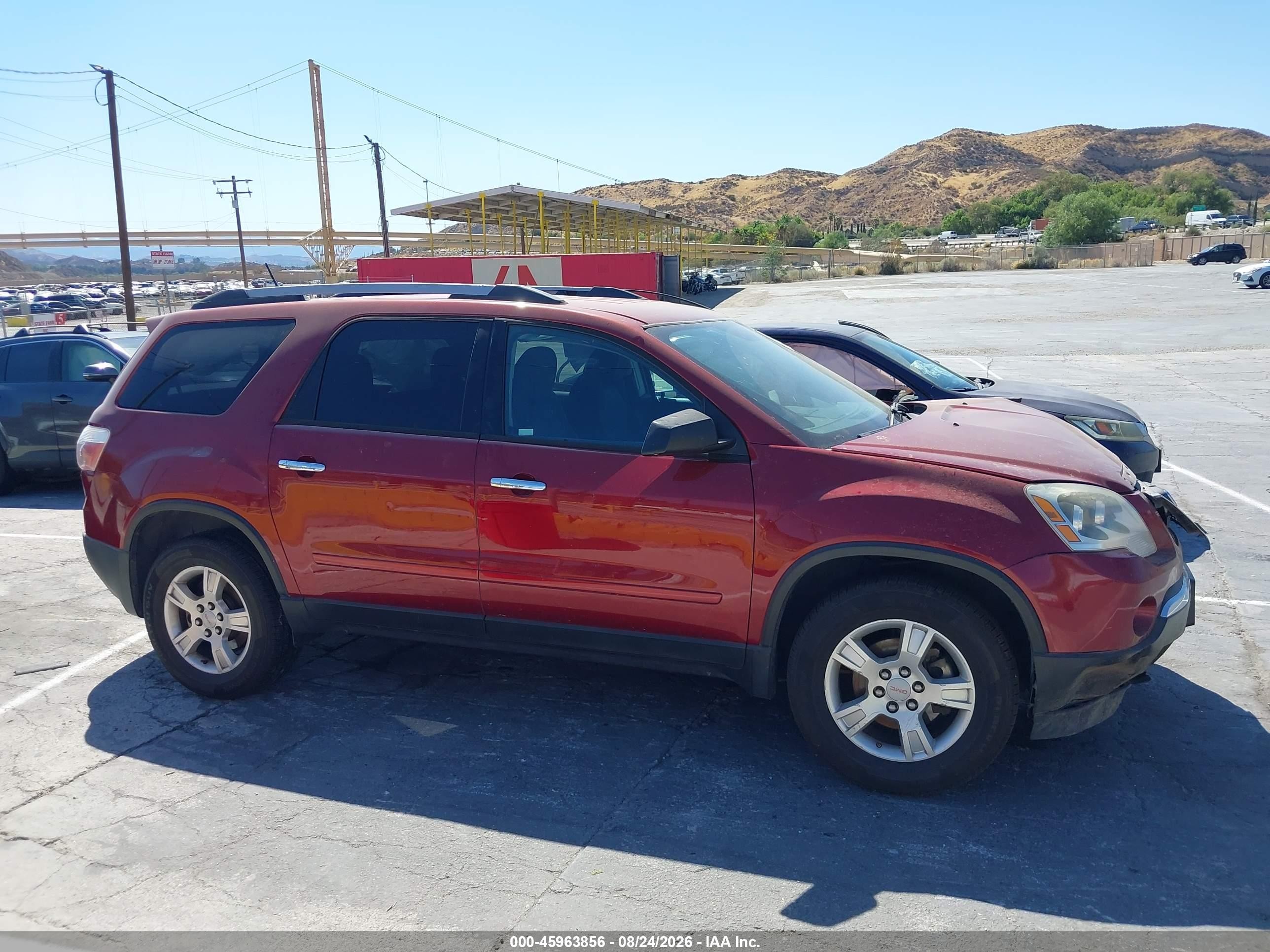 2011 Gmc Acadia Sle Burgundy vin: 1GKKRPED9BJ144196