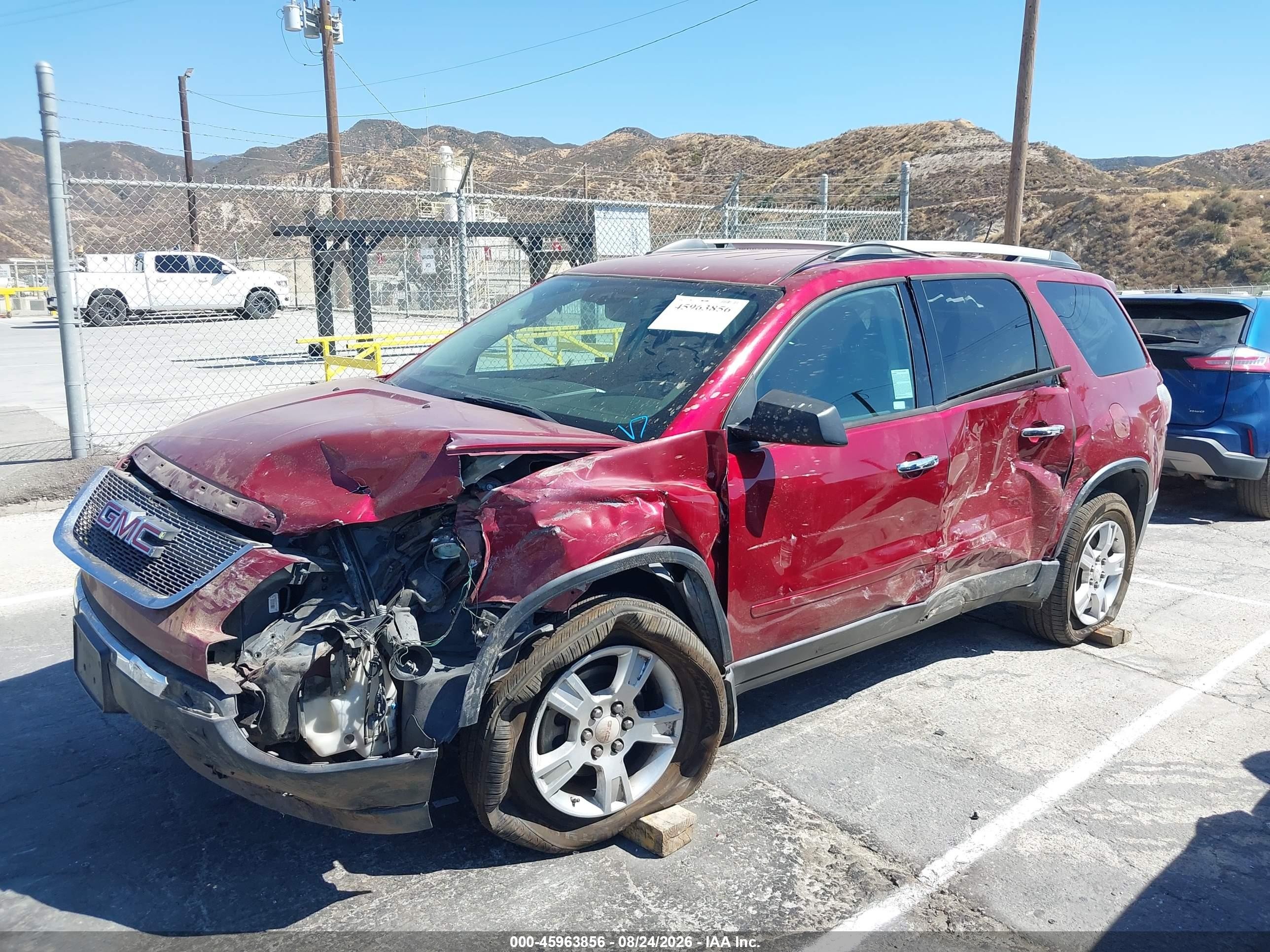 2011 Gmc Acadia Sle Burgundy vin: 1GKKRPED9BJ144196