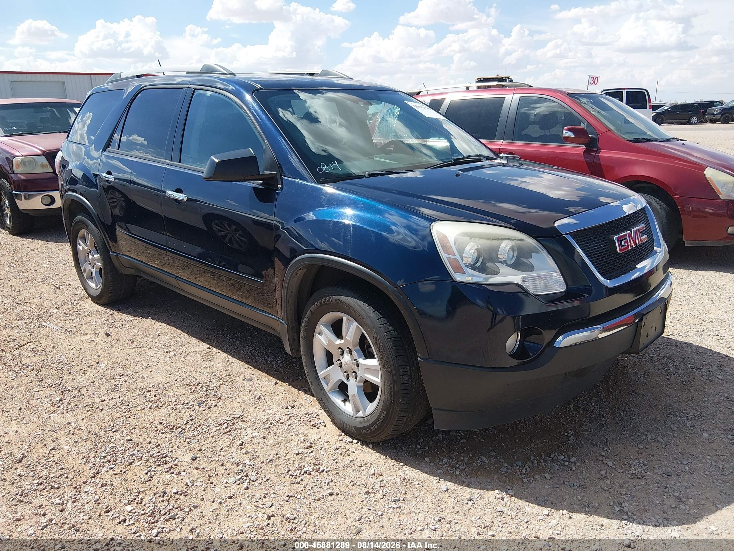 2011 Gmc Acadia Sle Синий vin: 1GKKRPED9BJ399804