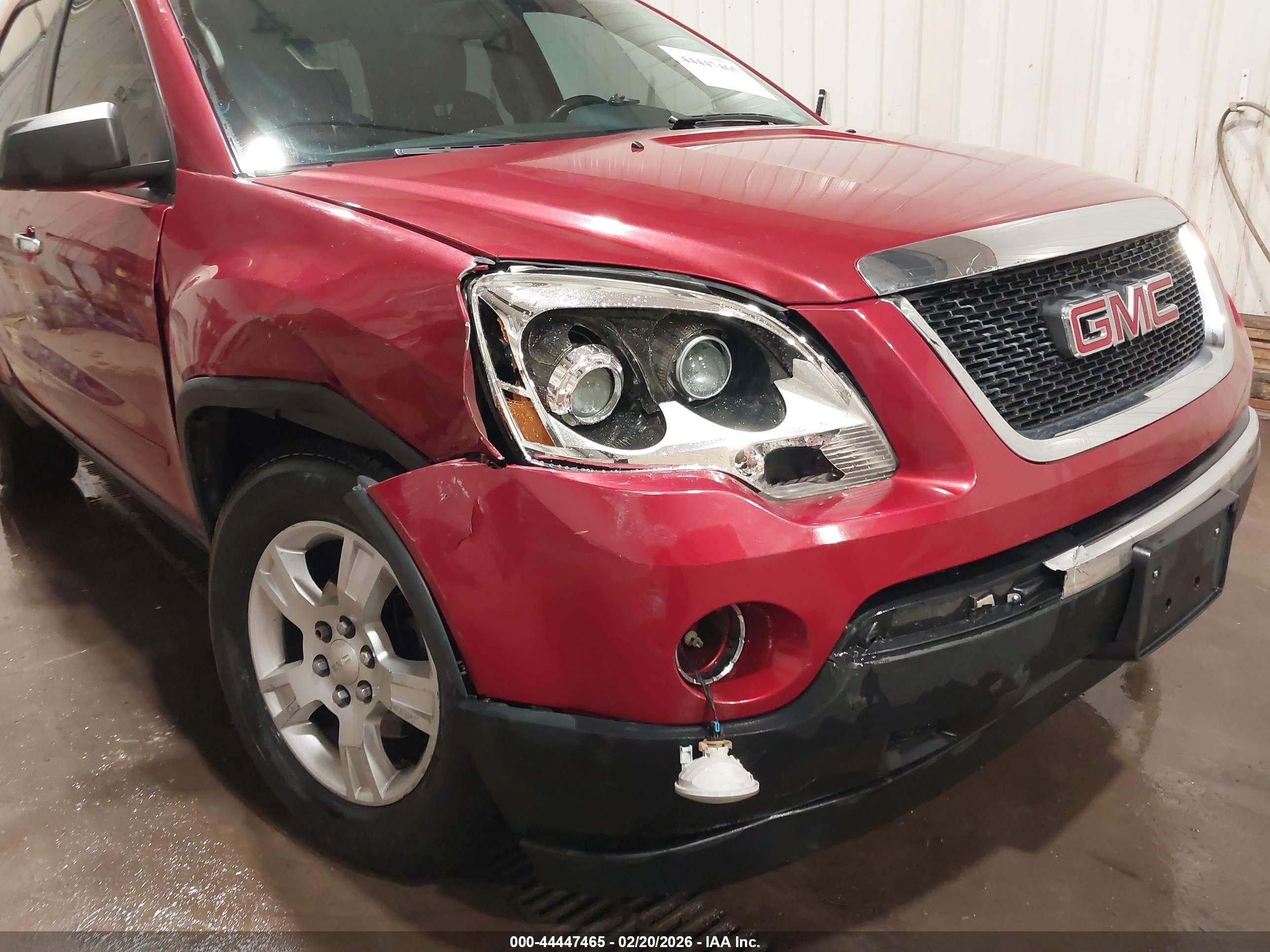 2012 Gmc Acadia Sle Red vin: 1GKKRPED9CJ235129