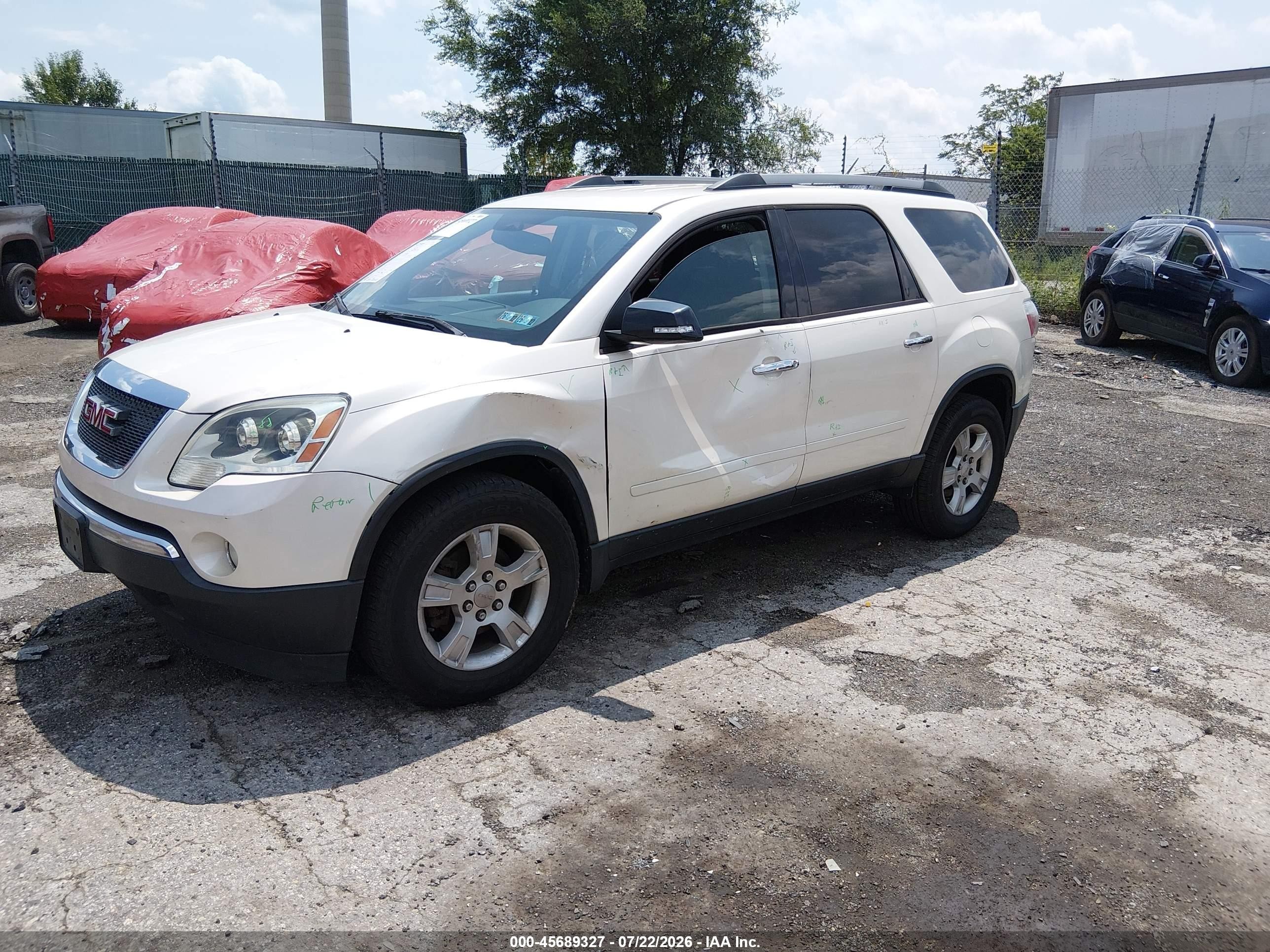 2011 Gmc Acadia Sle Белый vin: 1GKKRPEDXBJ149133