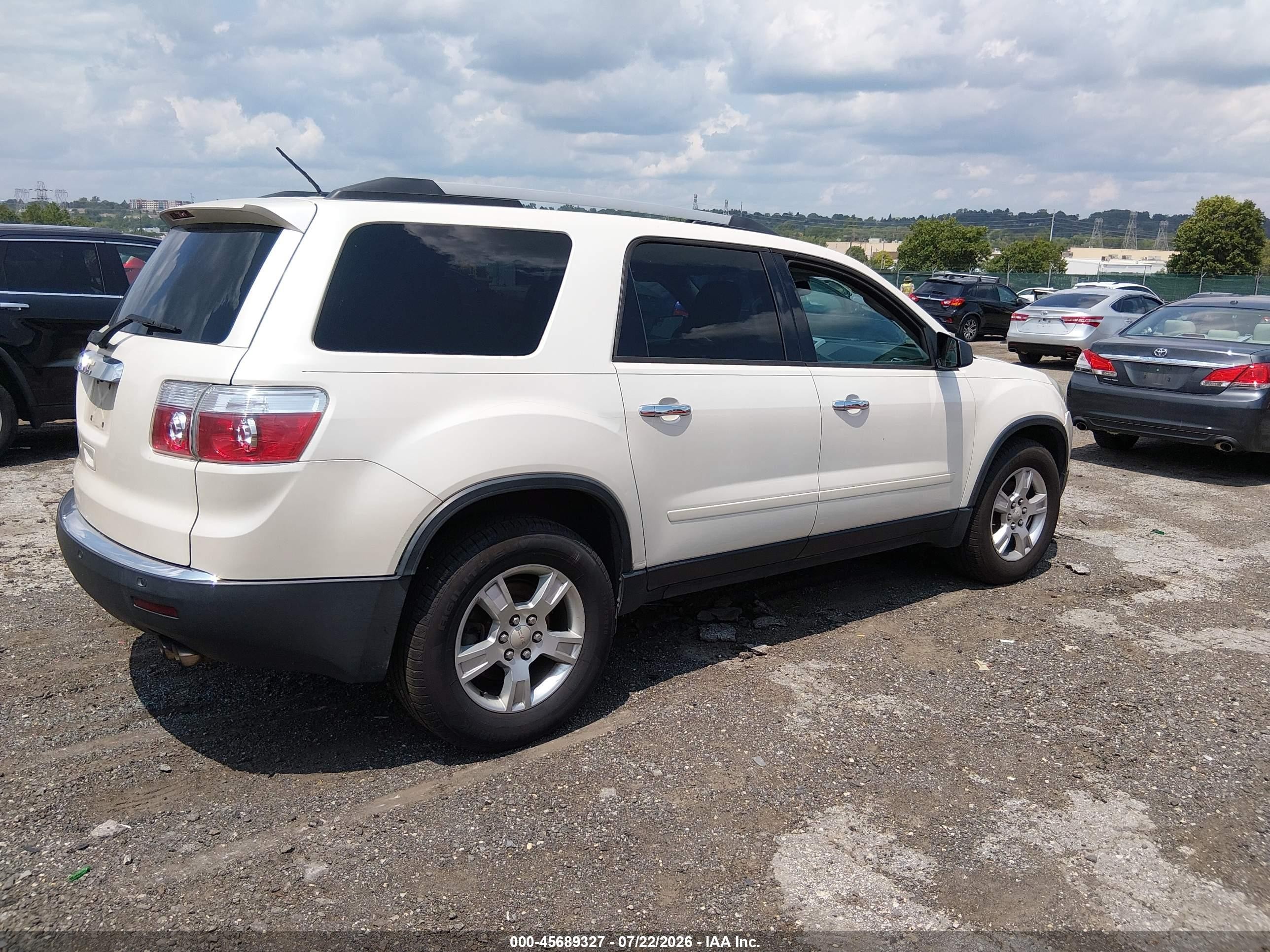 2011 Gmc Acadia Sle Белый vin: 1GKKRPEDXBJ149133