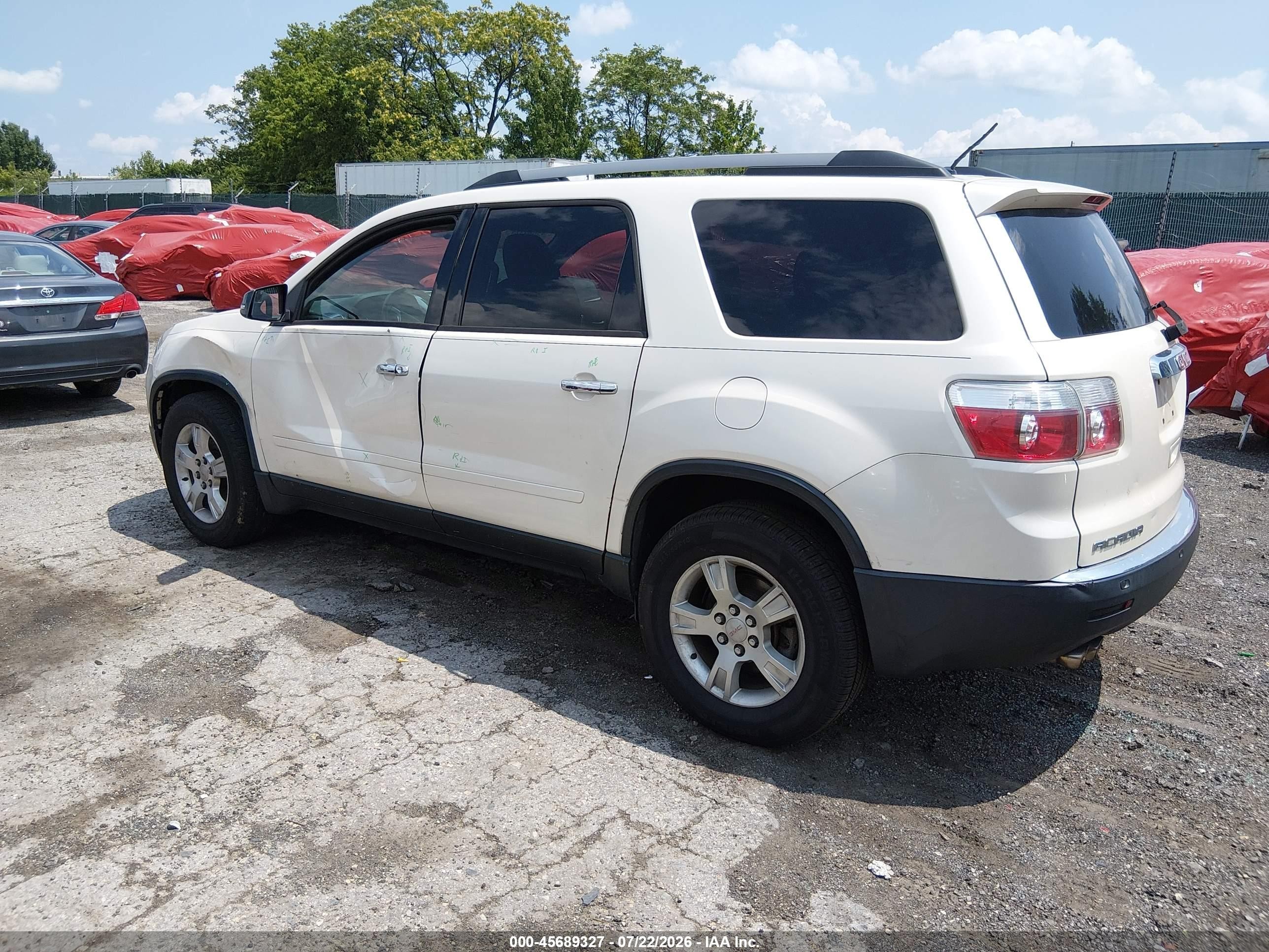2011 Gmc Acadia Sle Белый vin: 1GKKRPEDXBJ149133