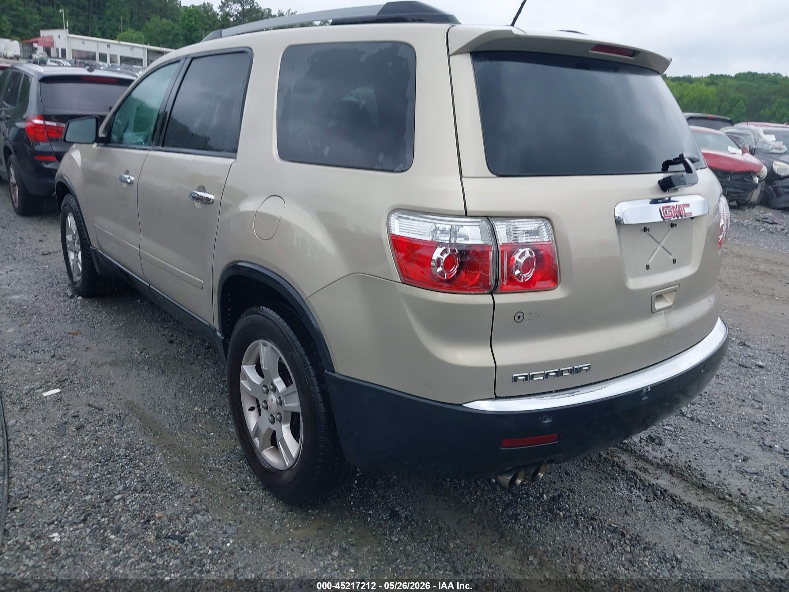 2011 Gmc Acadia Sle Золотой vin: 1GKKRPEDXBJ414424