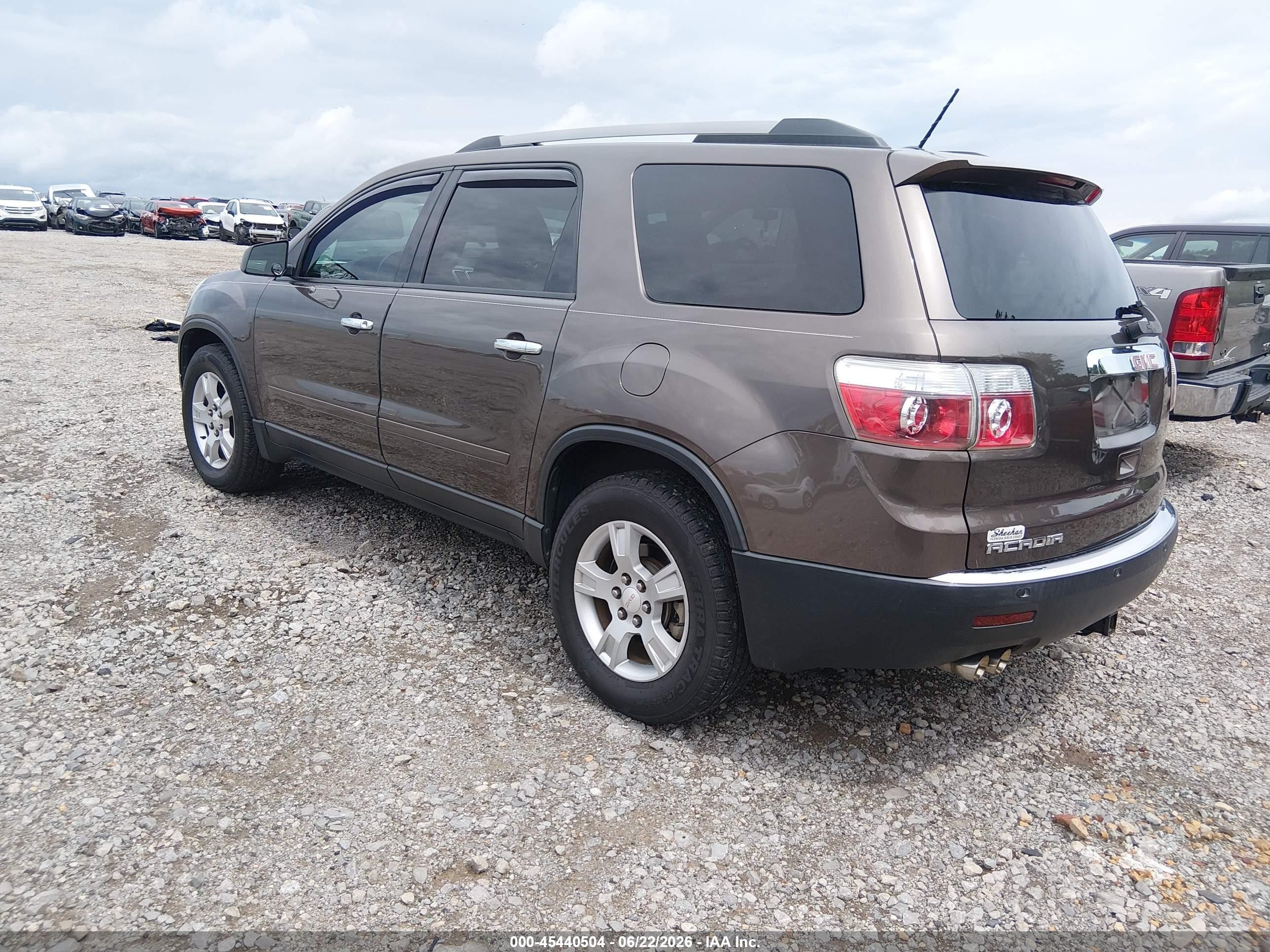 2012 Gmc Acadia Sle Gray vin: 1GKKRPEDXCJ310033