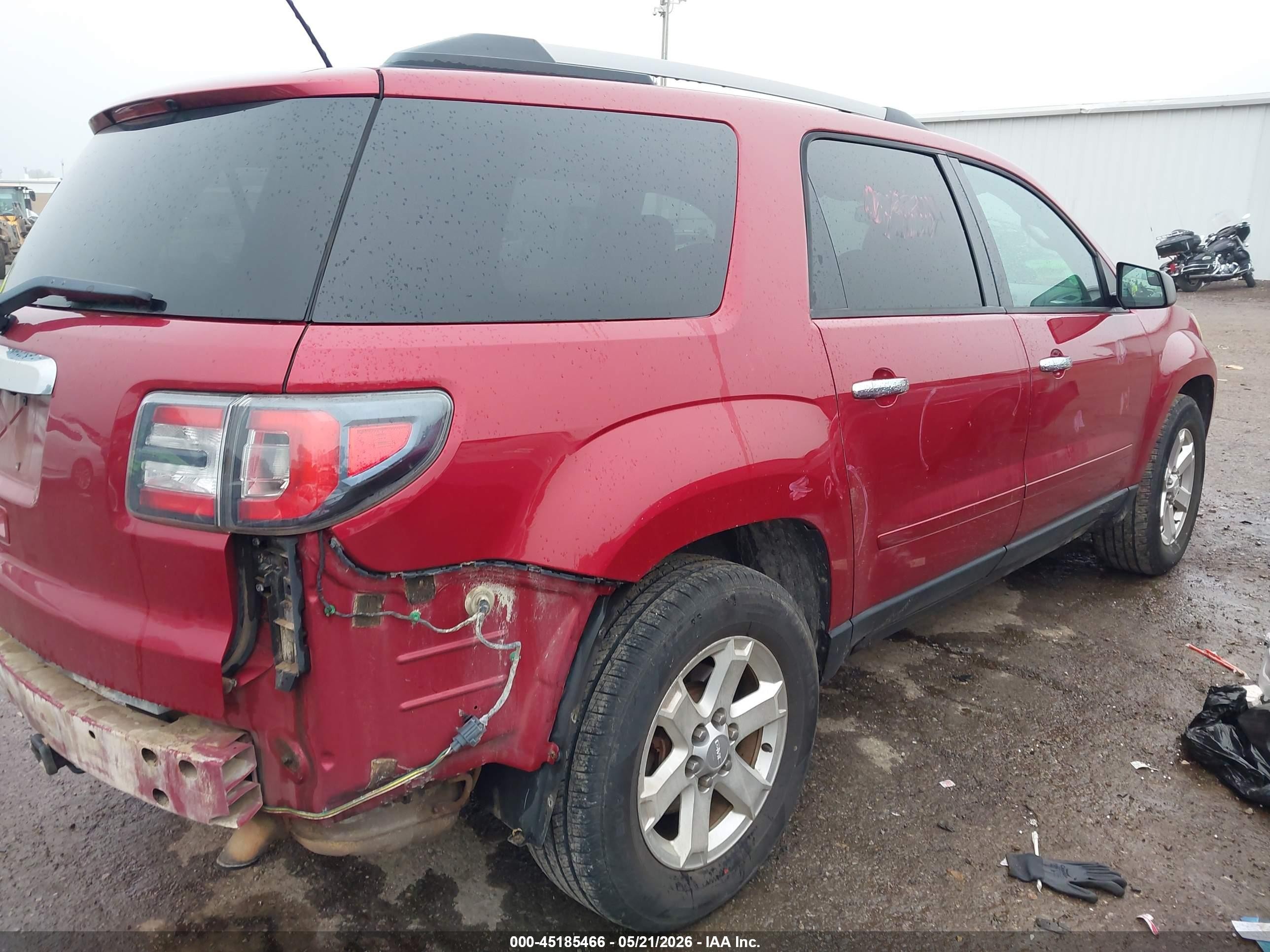2014 Gmc Acadia Sle-2 Red vin: 1GKKRPKD0EJ204875