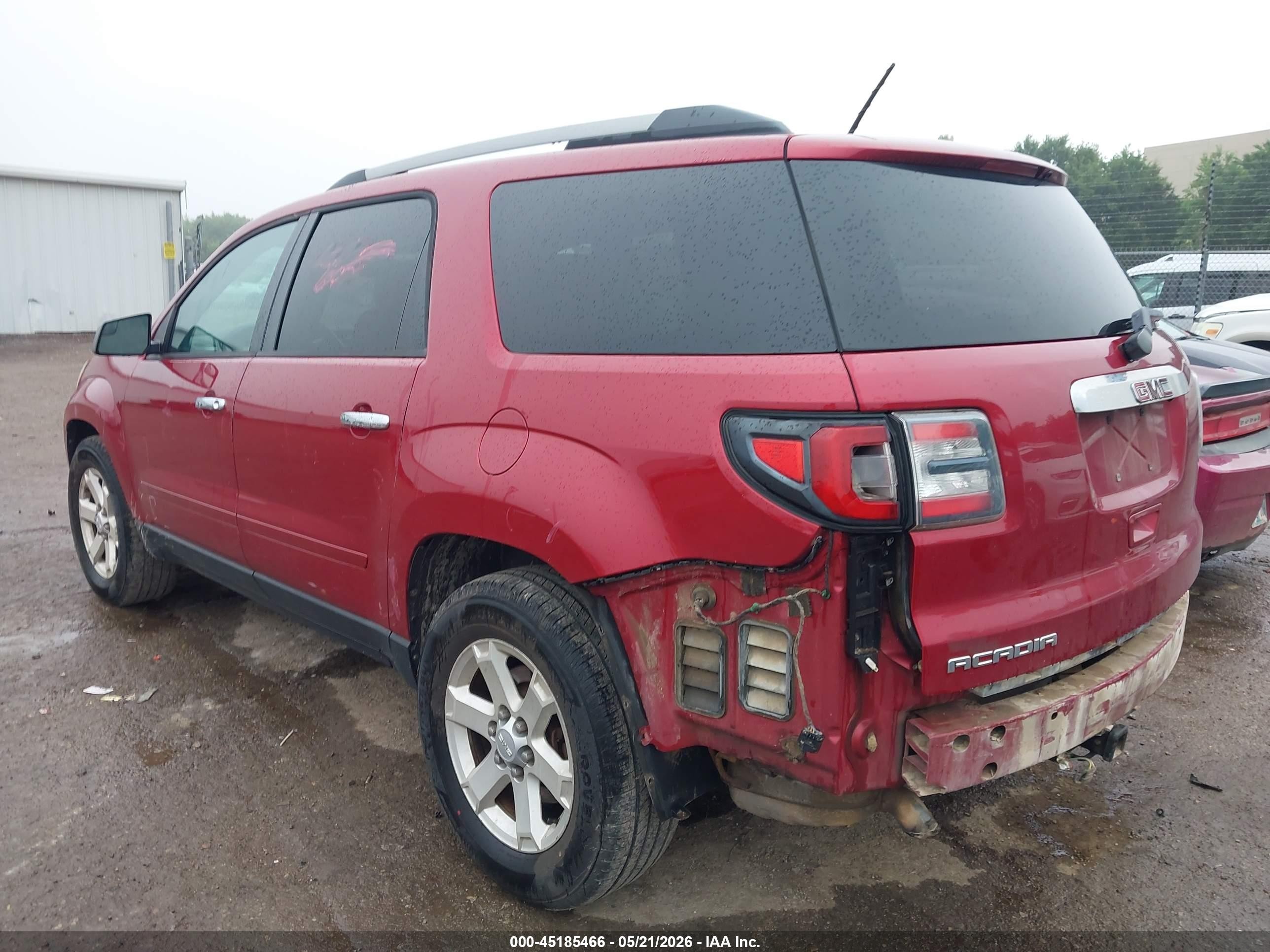 2014 Gmc Acadia Sle-2 Red vin: 1GKKRPKD0EJ204875