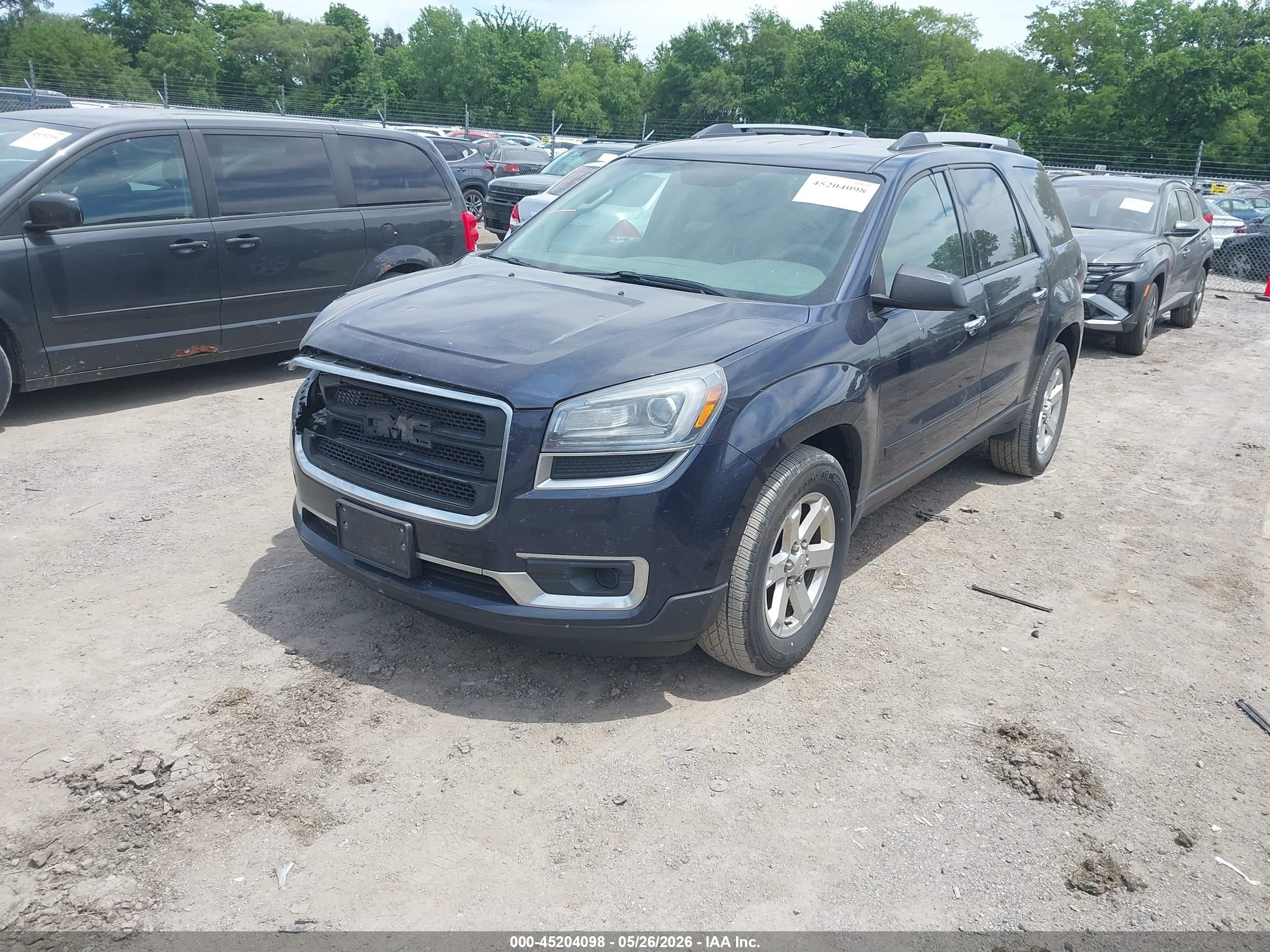 2015 Gmc Acadia Sle-2 Dark Blue vin: 1GKKRPKD0FJ112554