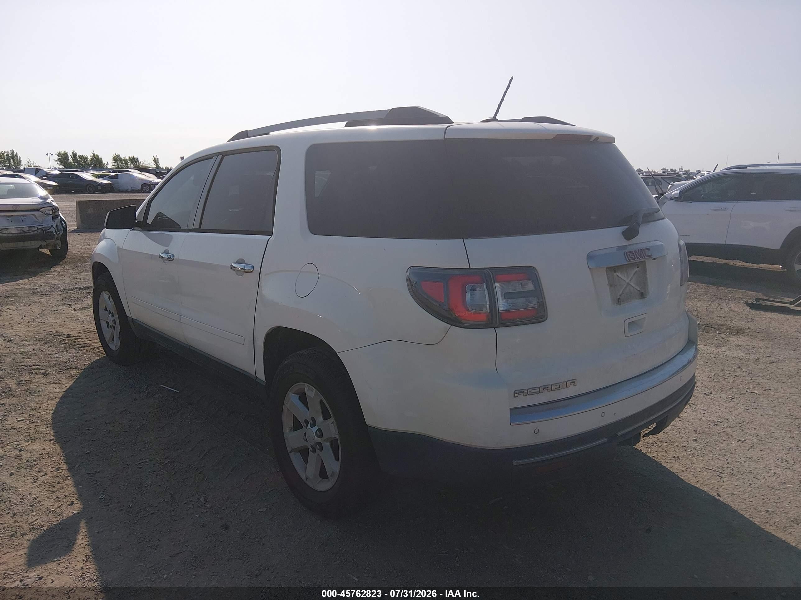 2015 Gmc Acadia Sle-2 Белый vin: 1GKKRPKD0FJ289301