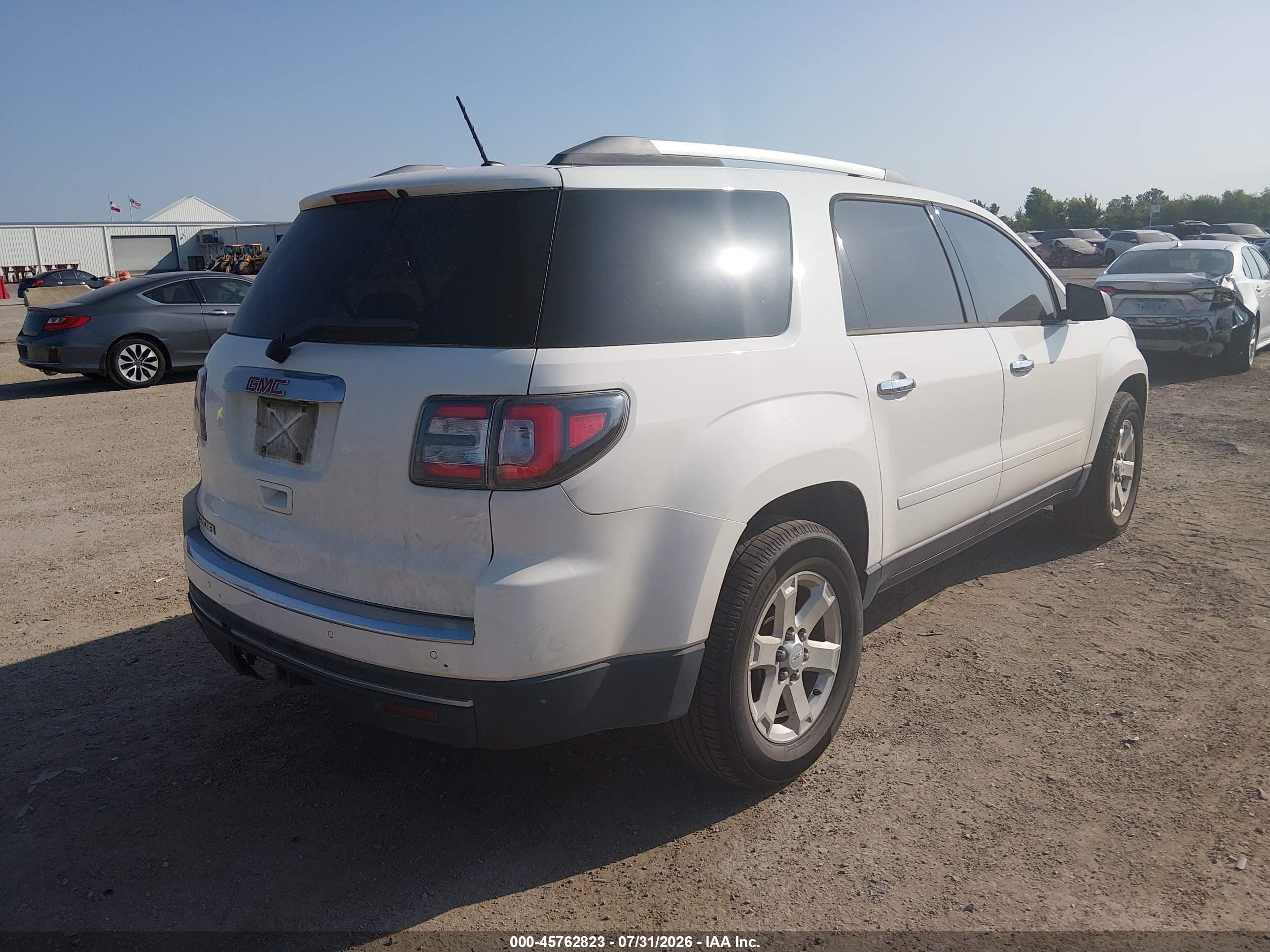 2015 Gmc Acadia Sle-2 Белый vin: 1GKKRPKD0FJ289301