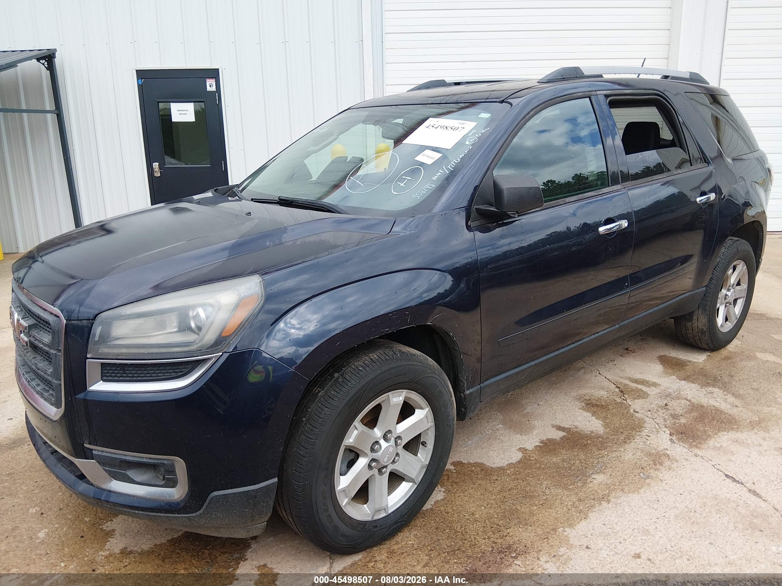 2015 Gmc Acadia Sle-2 Blue vin: 1GKKRPKD0FJ358195