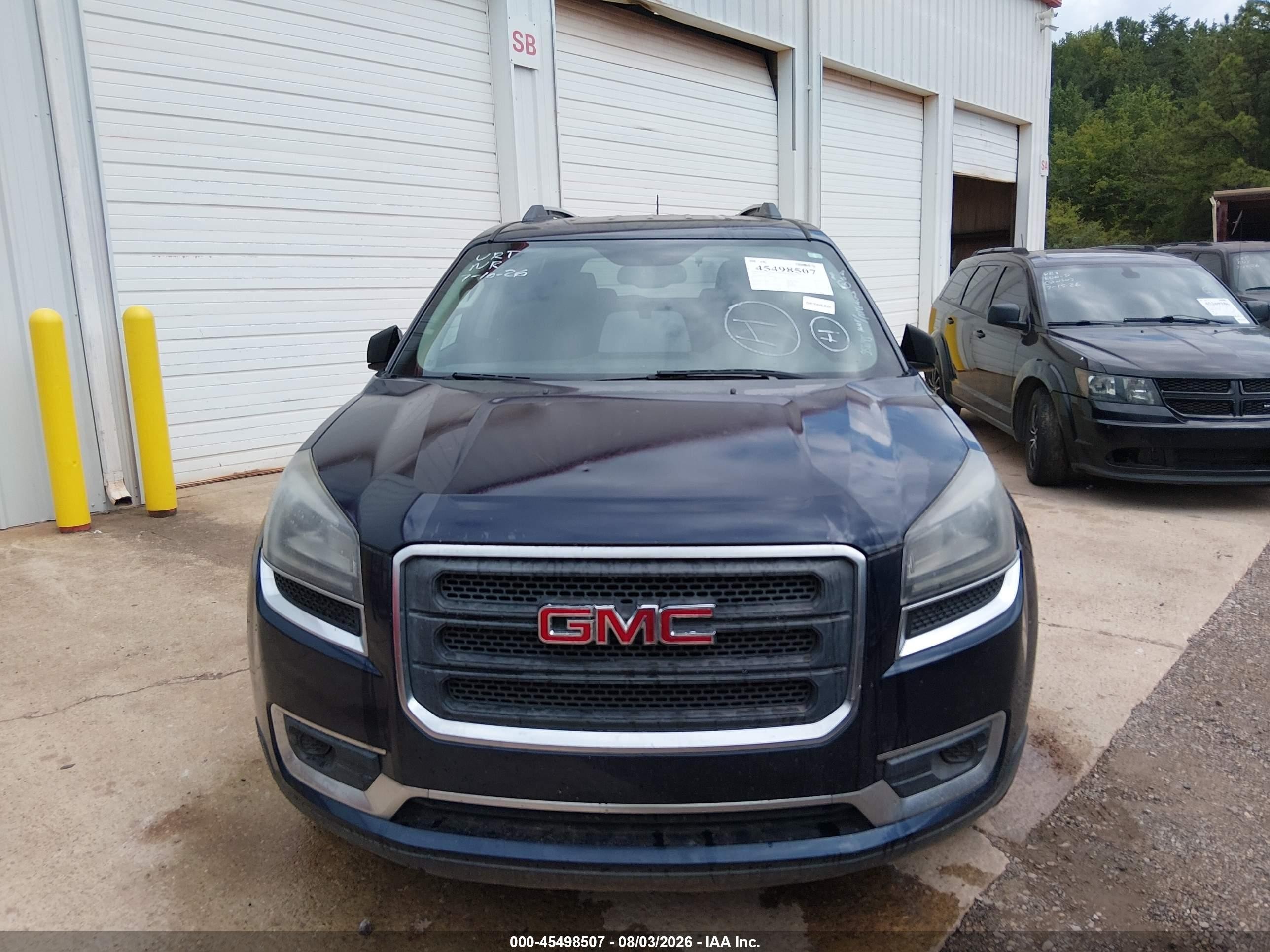 2015 Gmc Acadia Sle-2 Blue vin: 1GKKRPKD0FJ358195