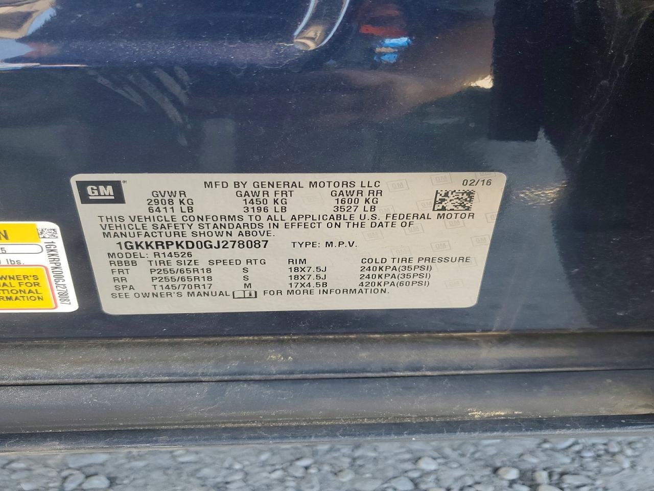 2016 Gmc Acadia Sle Black vin: 1GKKRPKD0GJ278087