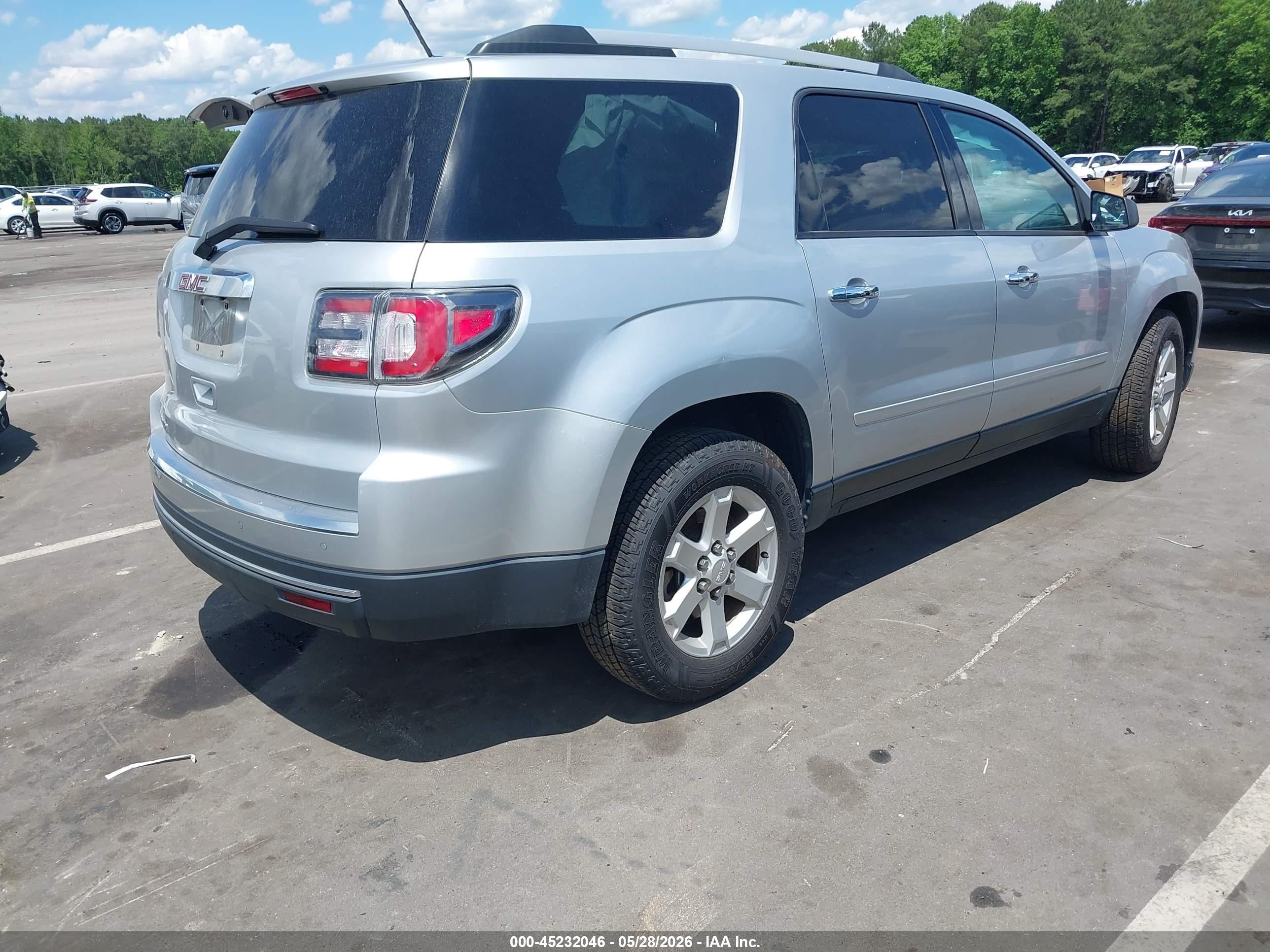2014 Gmc Acadia Sle-2 Silver vin: 1GKKRPKD1EJ274319