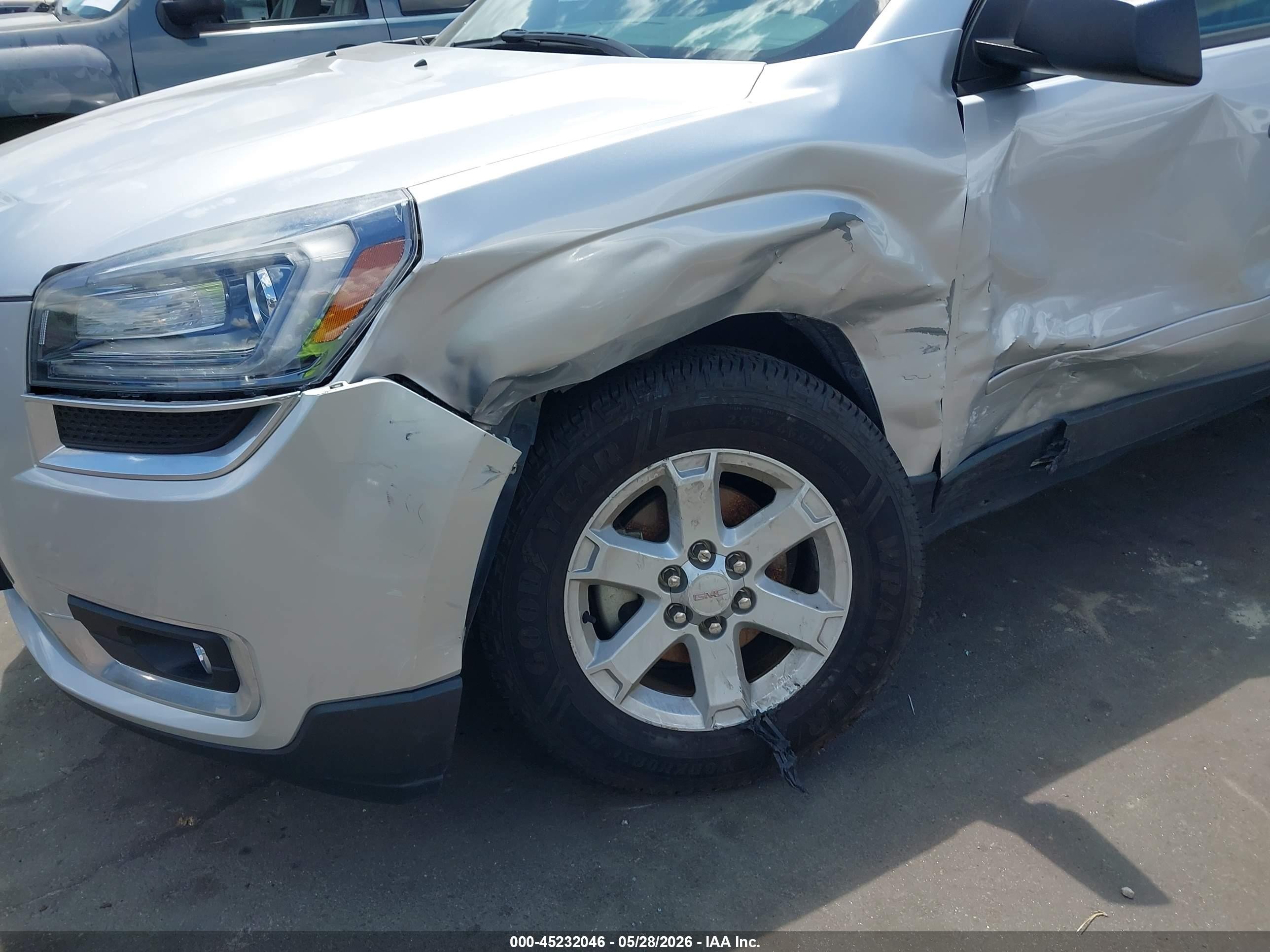 2014 Gmc Acadia Sle-2 Silver vin: 1GKKRPKD1EJ274319