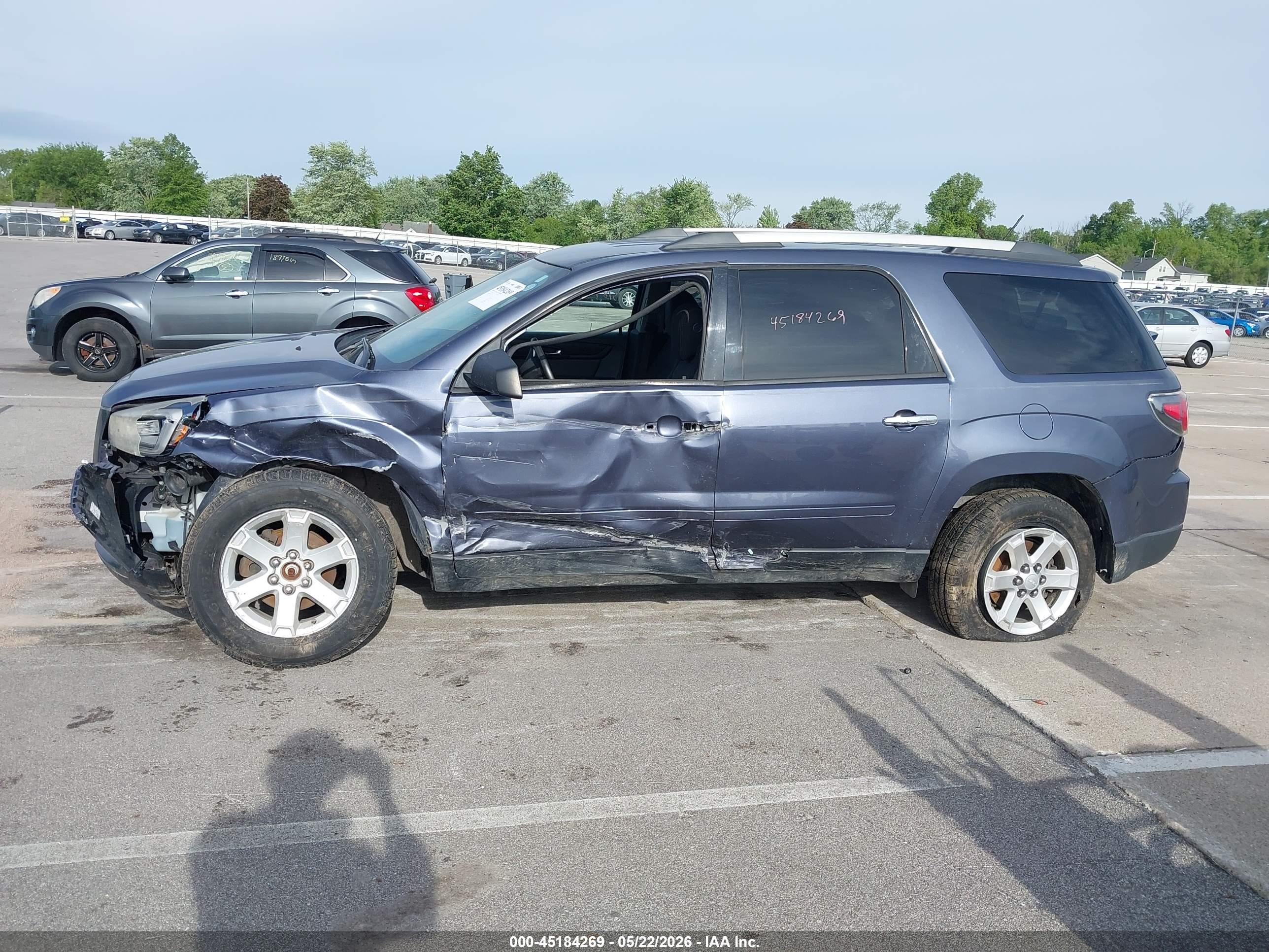 2014 Gmc Acadia Sle-2 Blue vin: 1GKKRPKD1EJ305178