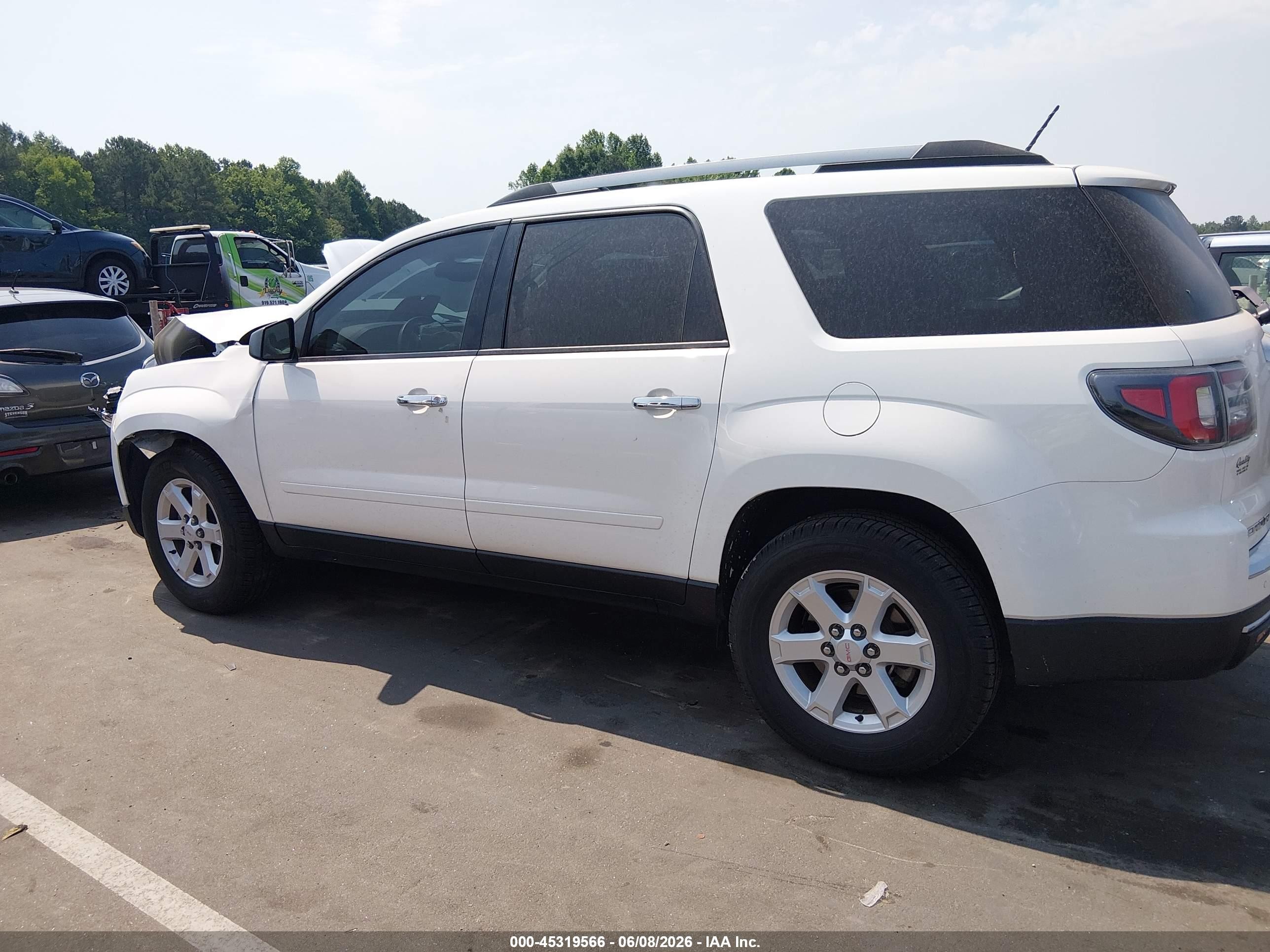 2015 Gmc Acadia Sle-2 White vin: 1GKKRPKD1FJ190843