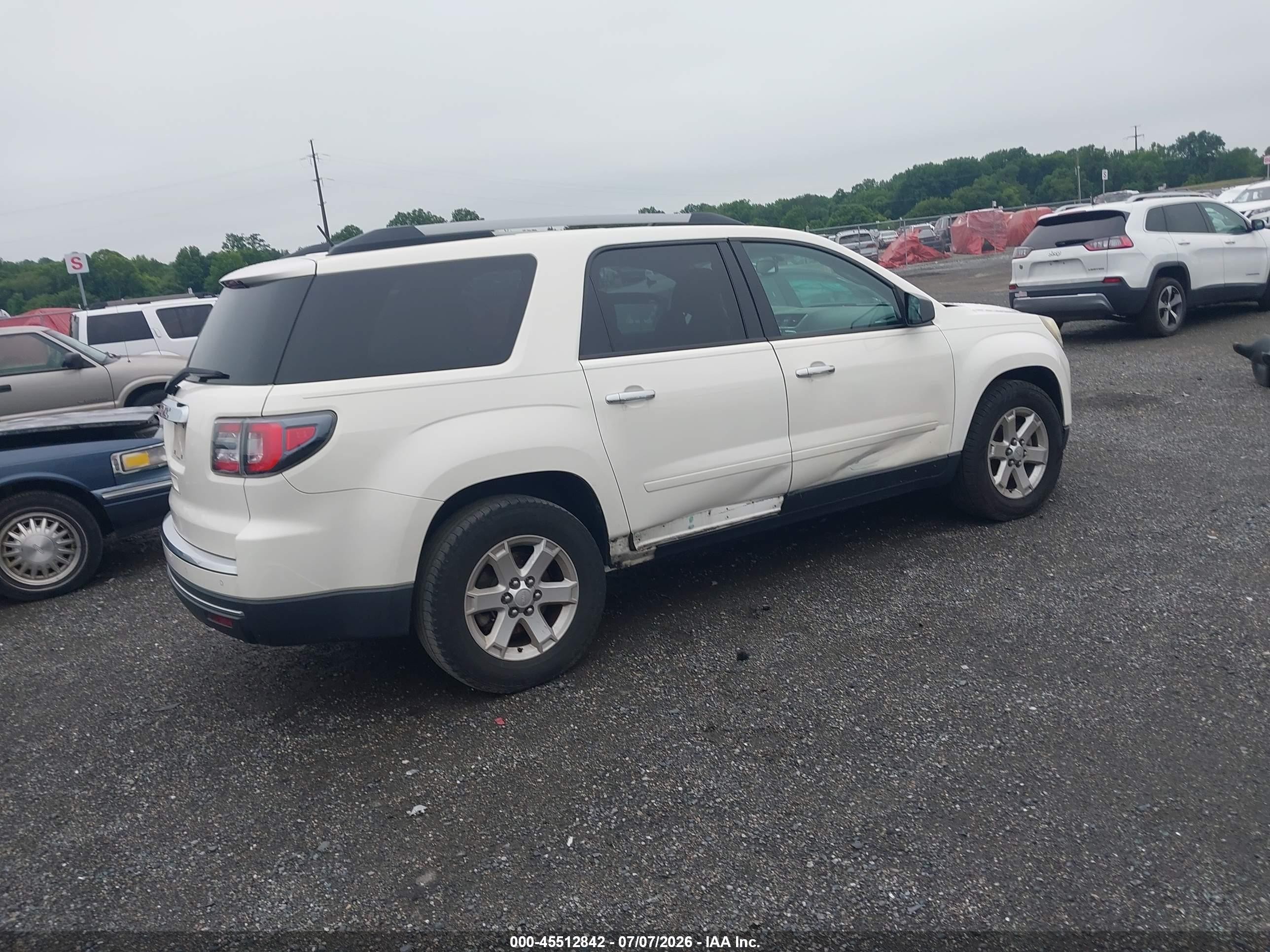 2015 Gmc Acadia Sle-2 White vin: 1GKKRPKD1FJ222500