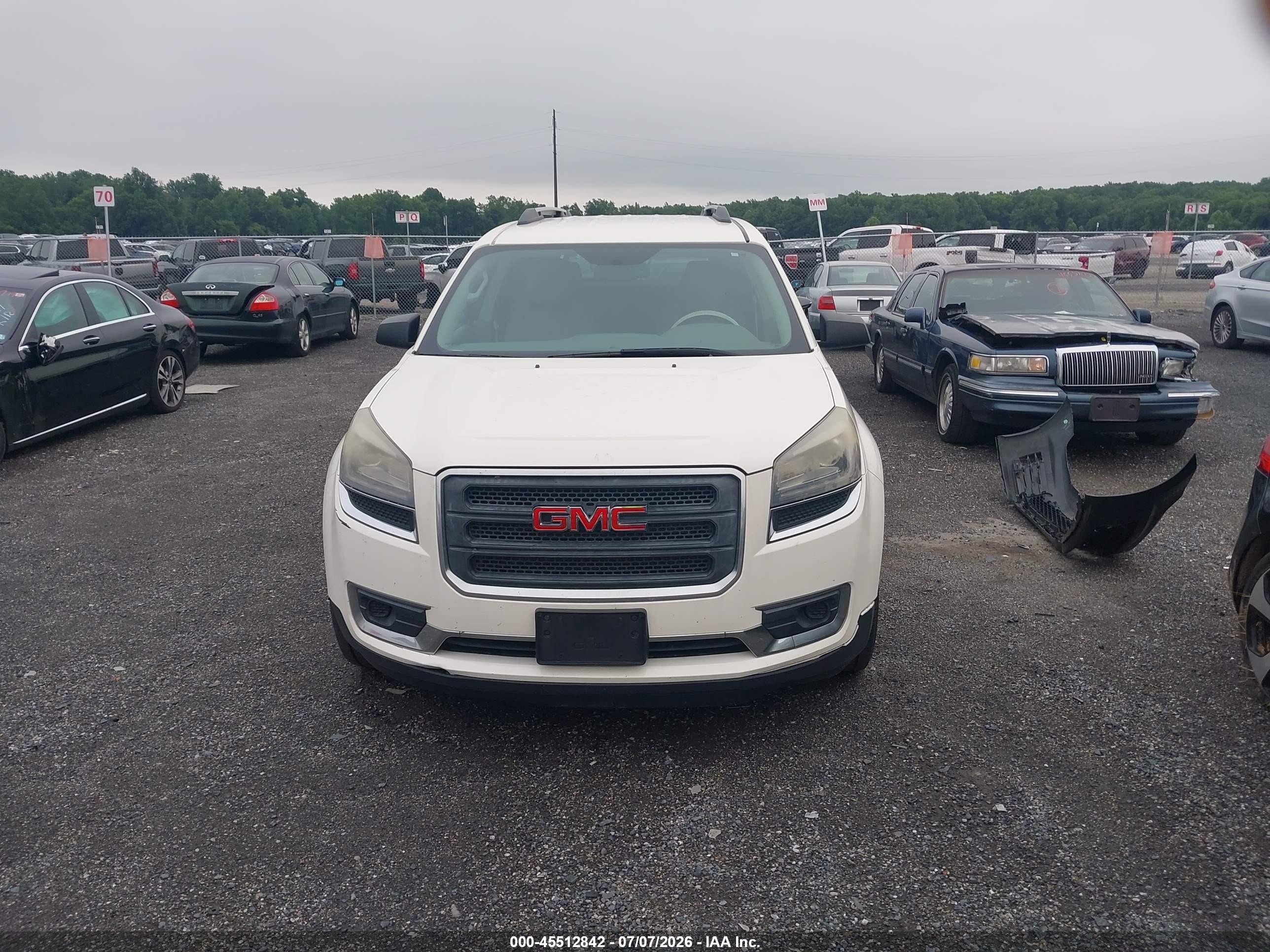 2015 Gmc Acadia Sle-2 White vin: 1GKKRPKD1FJ222500