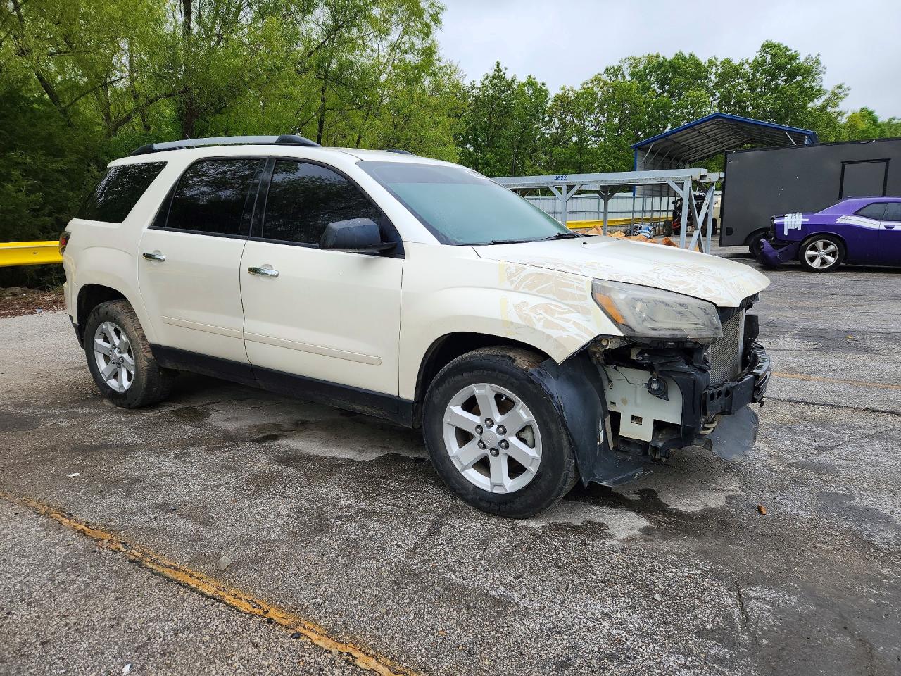 2015 Gmc Acadia Sle White vin: 1GKKRPKD1FJ318451