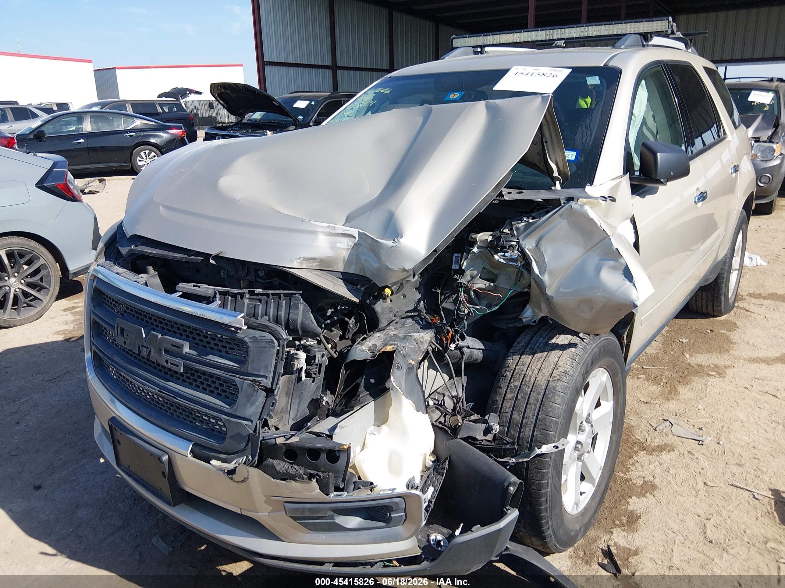 2015 Gmc Acadia Sle-2 Gold vin: 1GKKRPKD1FJ333872