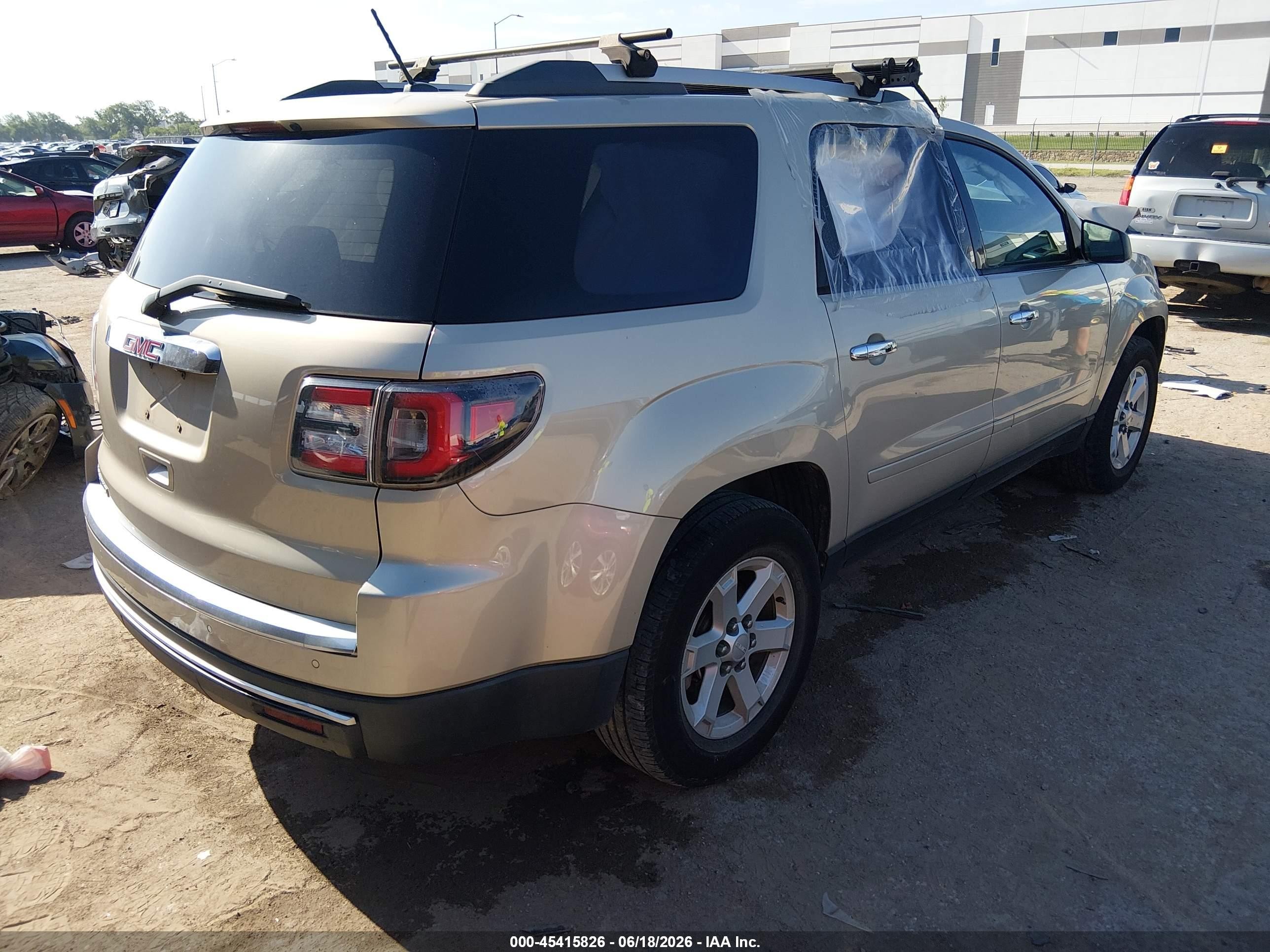 2015 Gmc Acadia Sle-2 Gold vin: 1GKKRPKD1FJ333872
