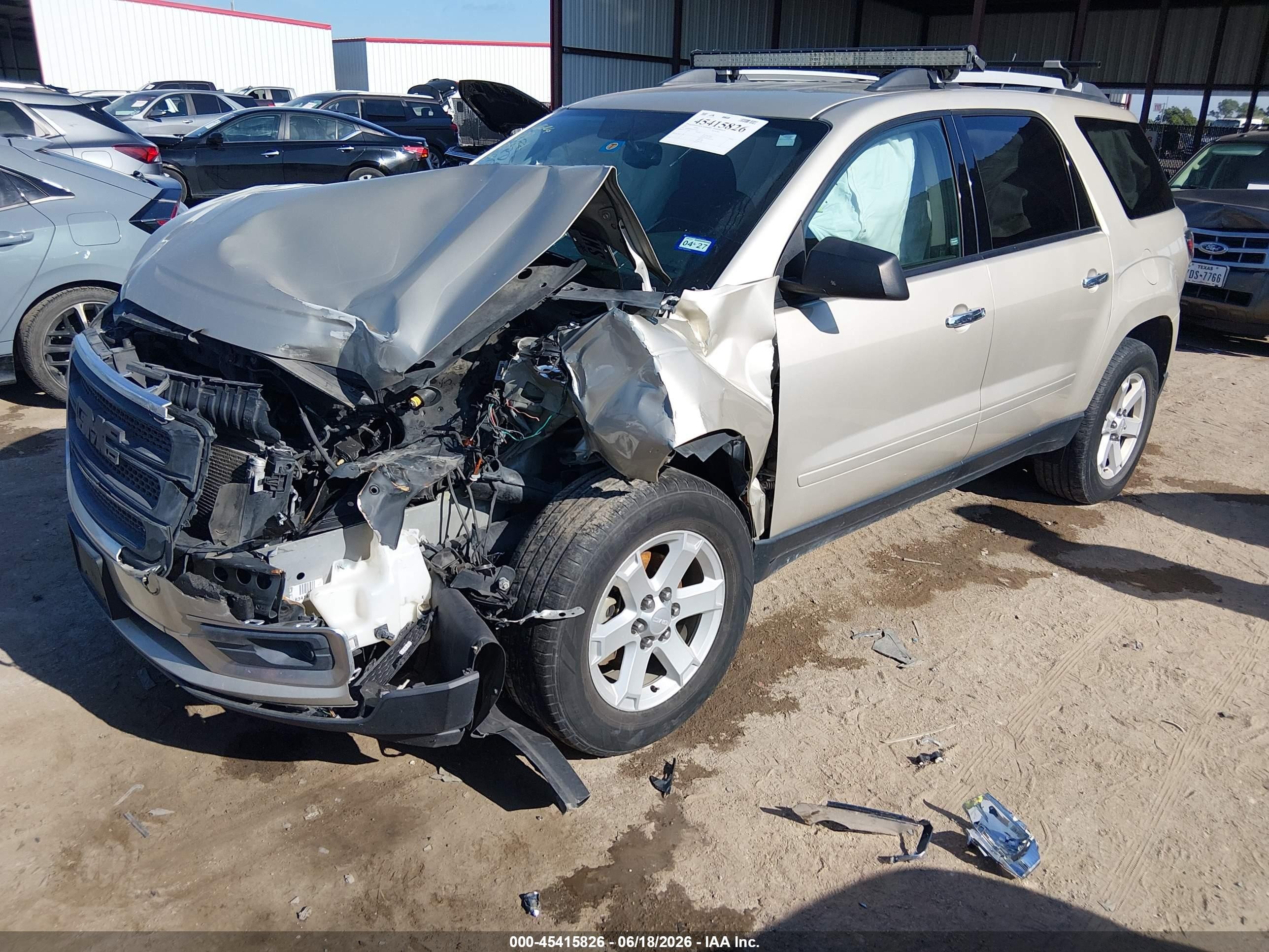 2015 Gmc Acadia Sle-2 Gold vin: 1GKKRPKD1FJ333872