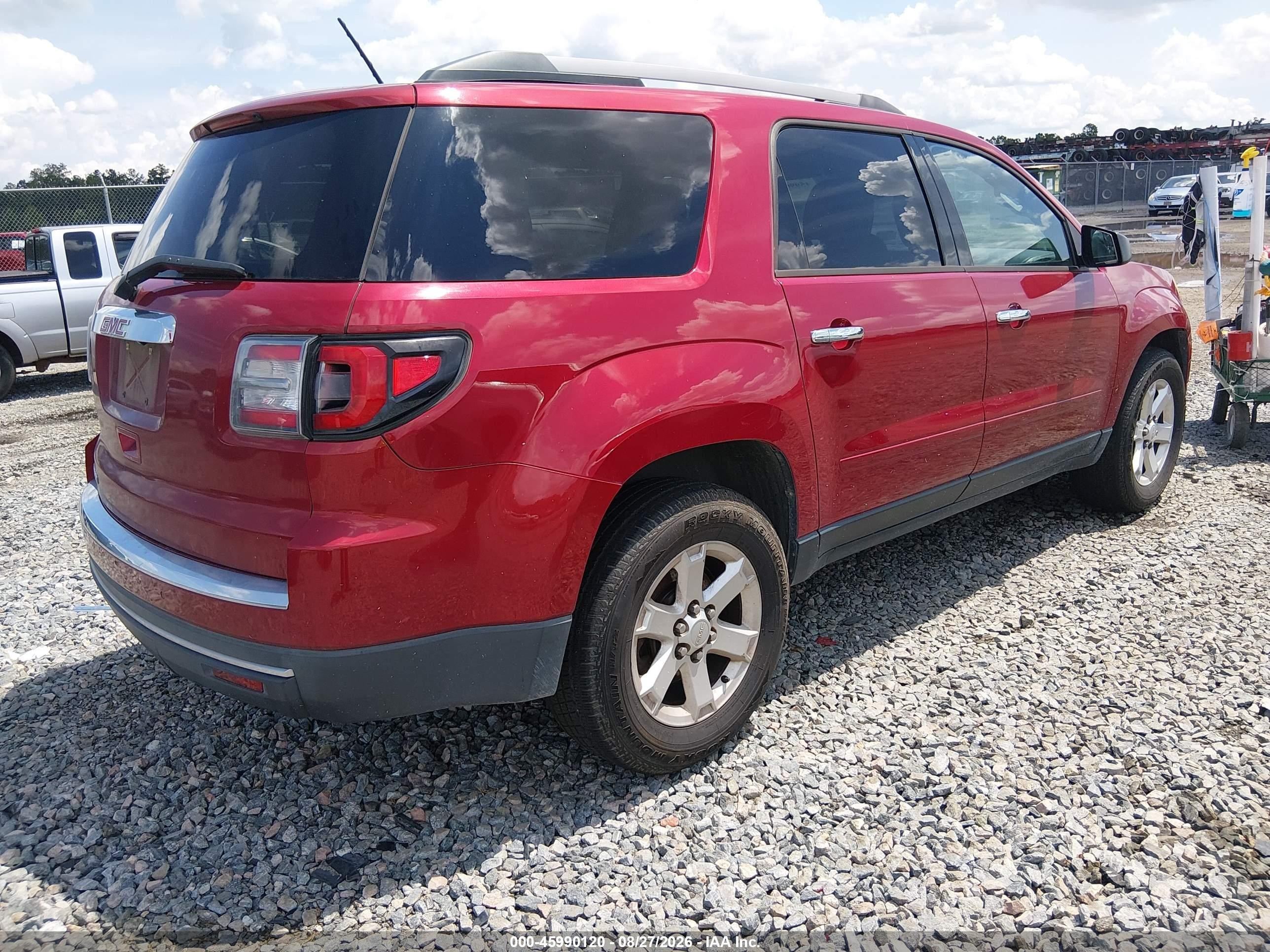 2013 Gmc Acadia Sle-2 Burgundy vin: 1GKKRPKD2DJ182926