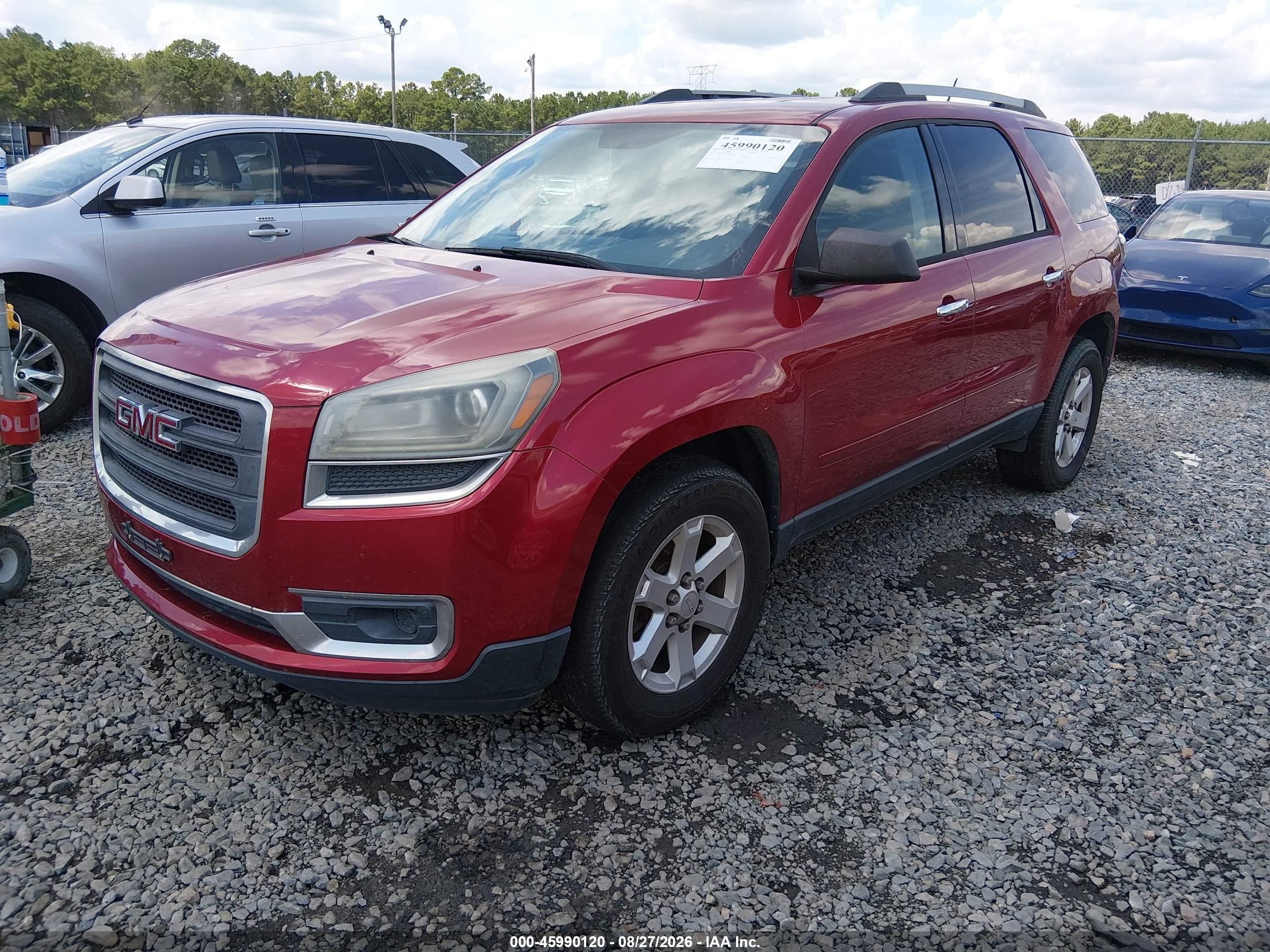 2013 Gmc Acadia Sle-2 Burgundy vin: 1GKKRPKD2DJ182926