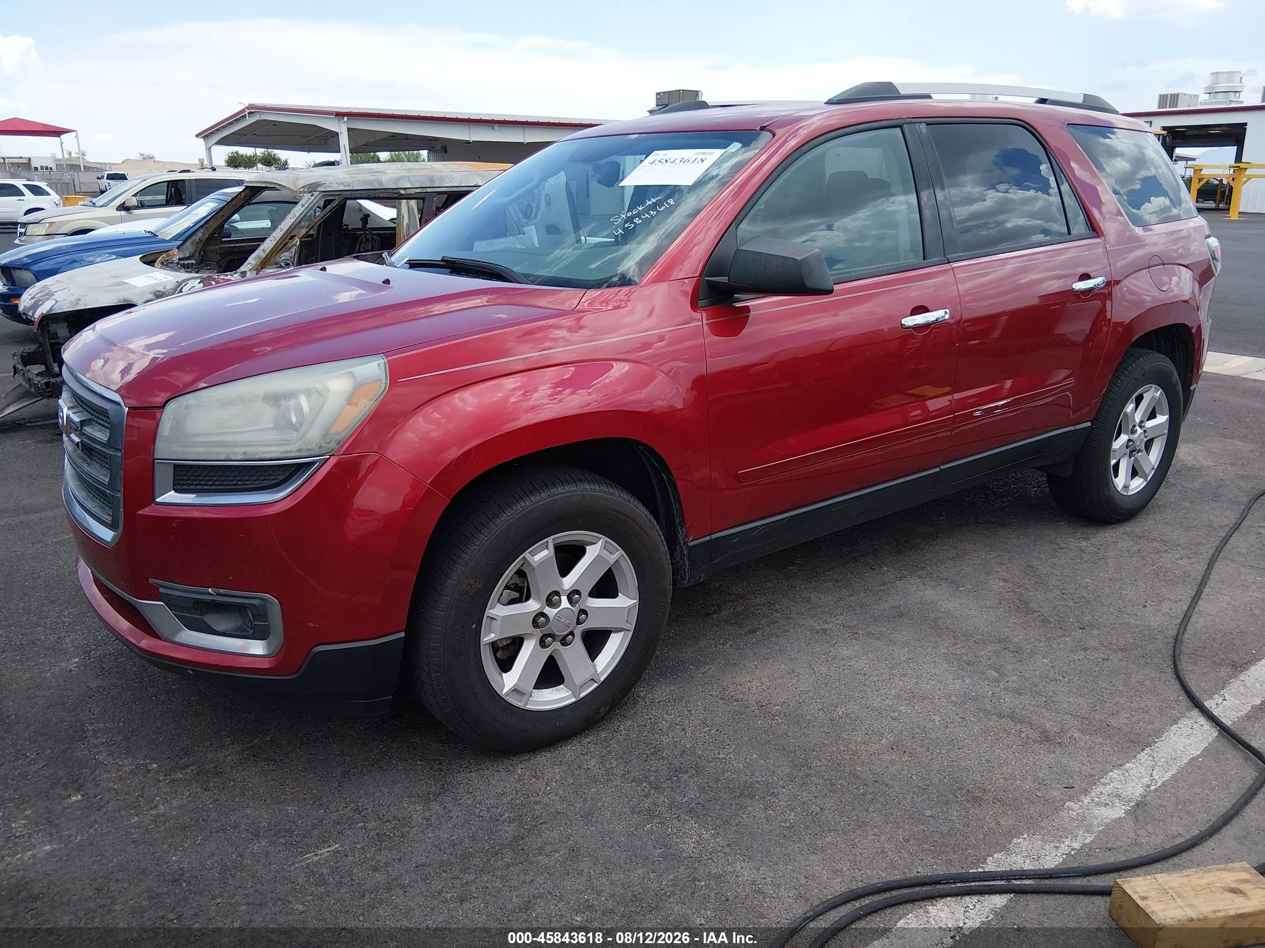 2014 Gmc Acadia Sle-2 Красный vin: 1GKKRPKD2EJ315413