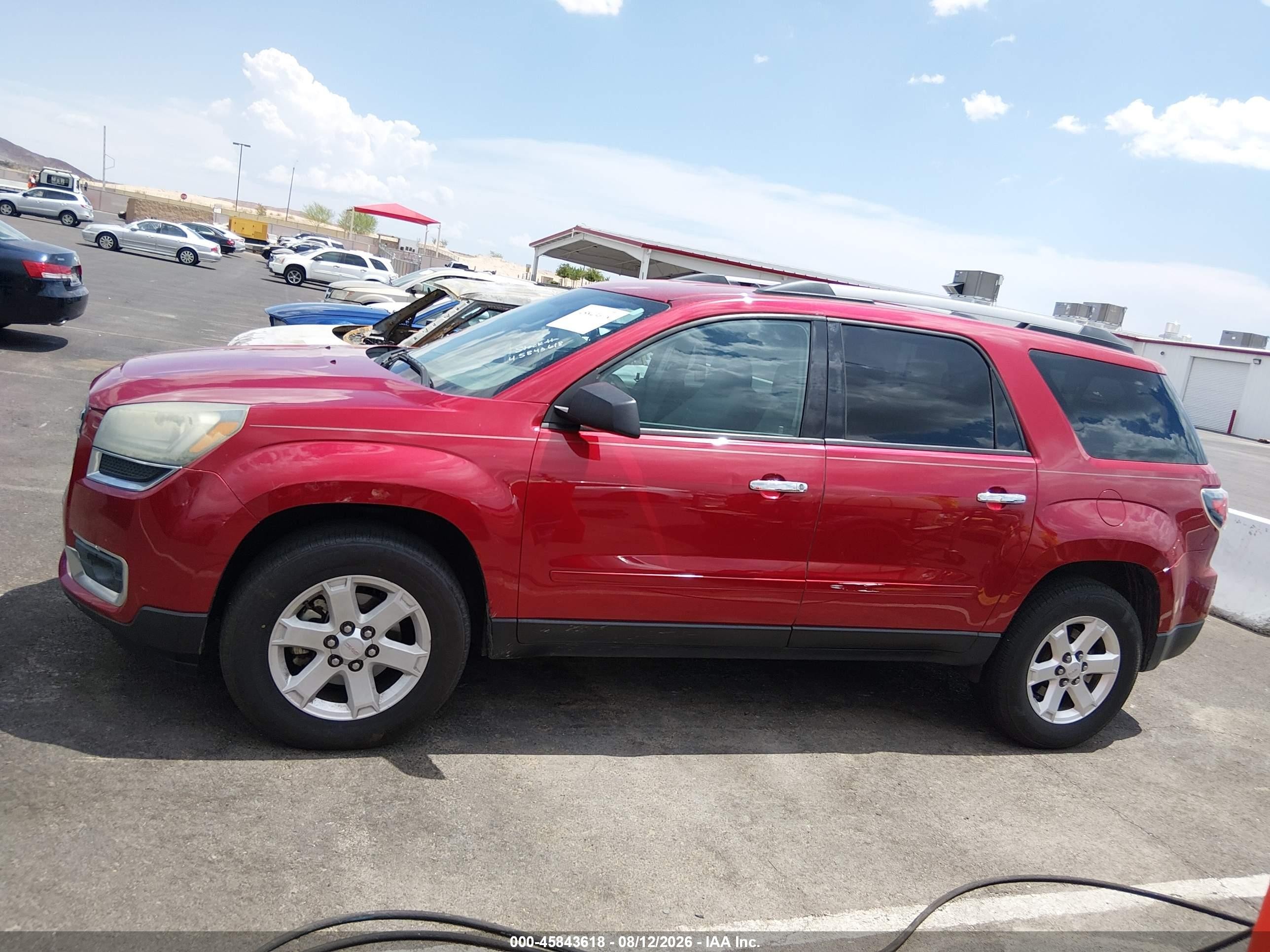 2014 Gmc Acadia Sle-2 Красный vin: 1GKKRPKD2EJ315413