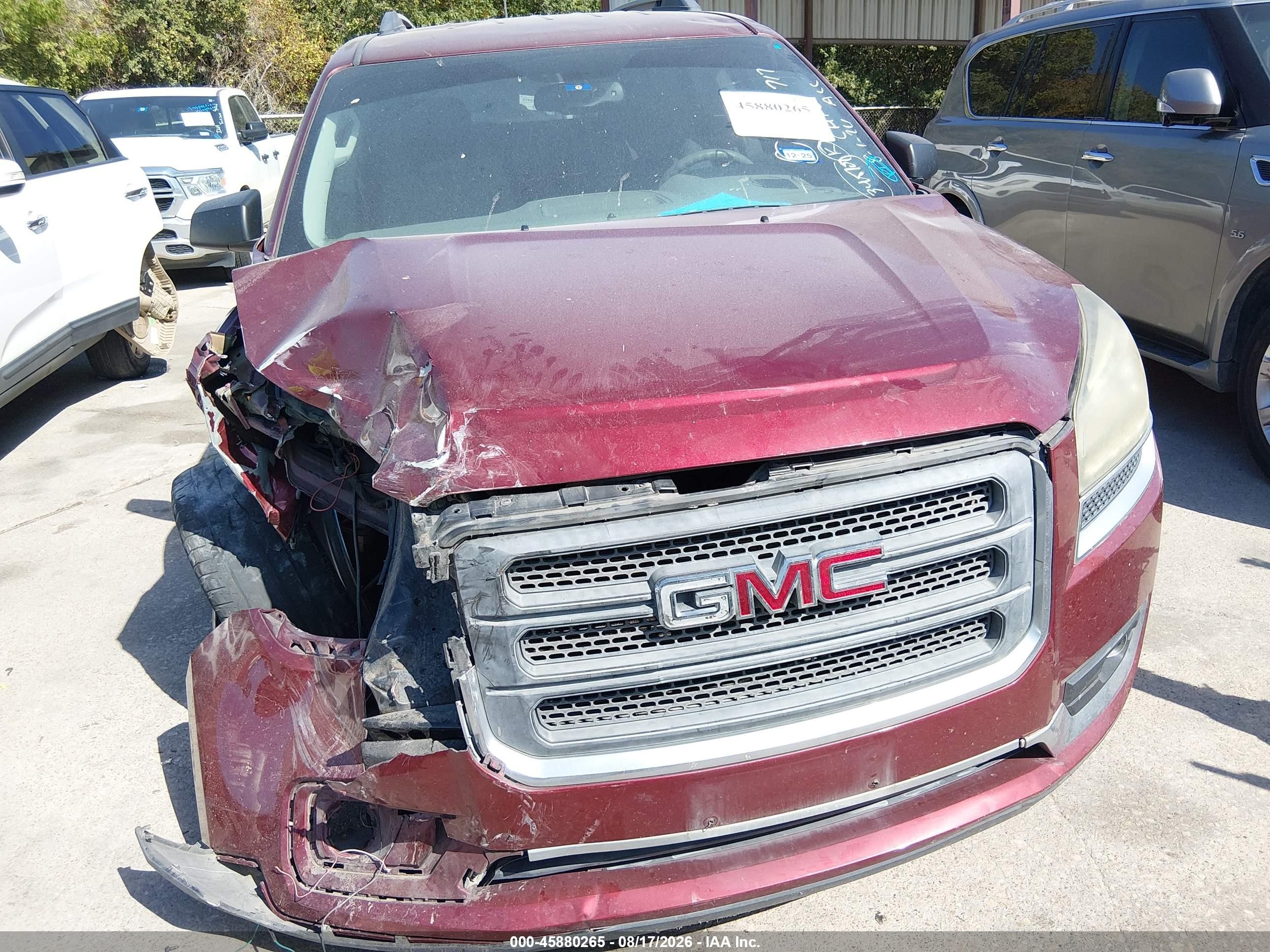 2015 Gmc Acadia Sle-2 Бордовый vin: 1GKKRPKD2FJ345707