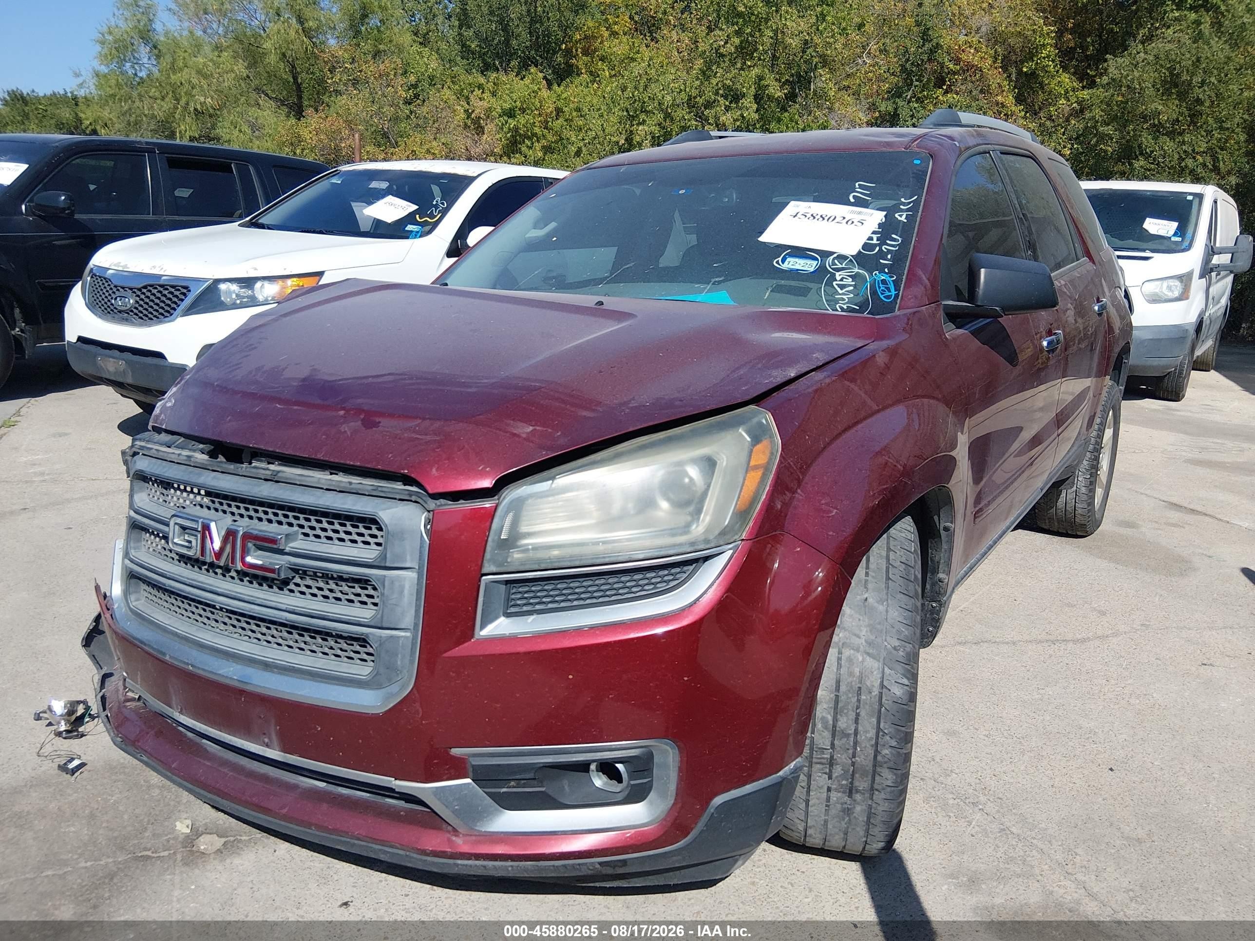 2015 Gmc Acadia Sle-2 Бордовый vin: 1GKKRPKD2FJ345707
