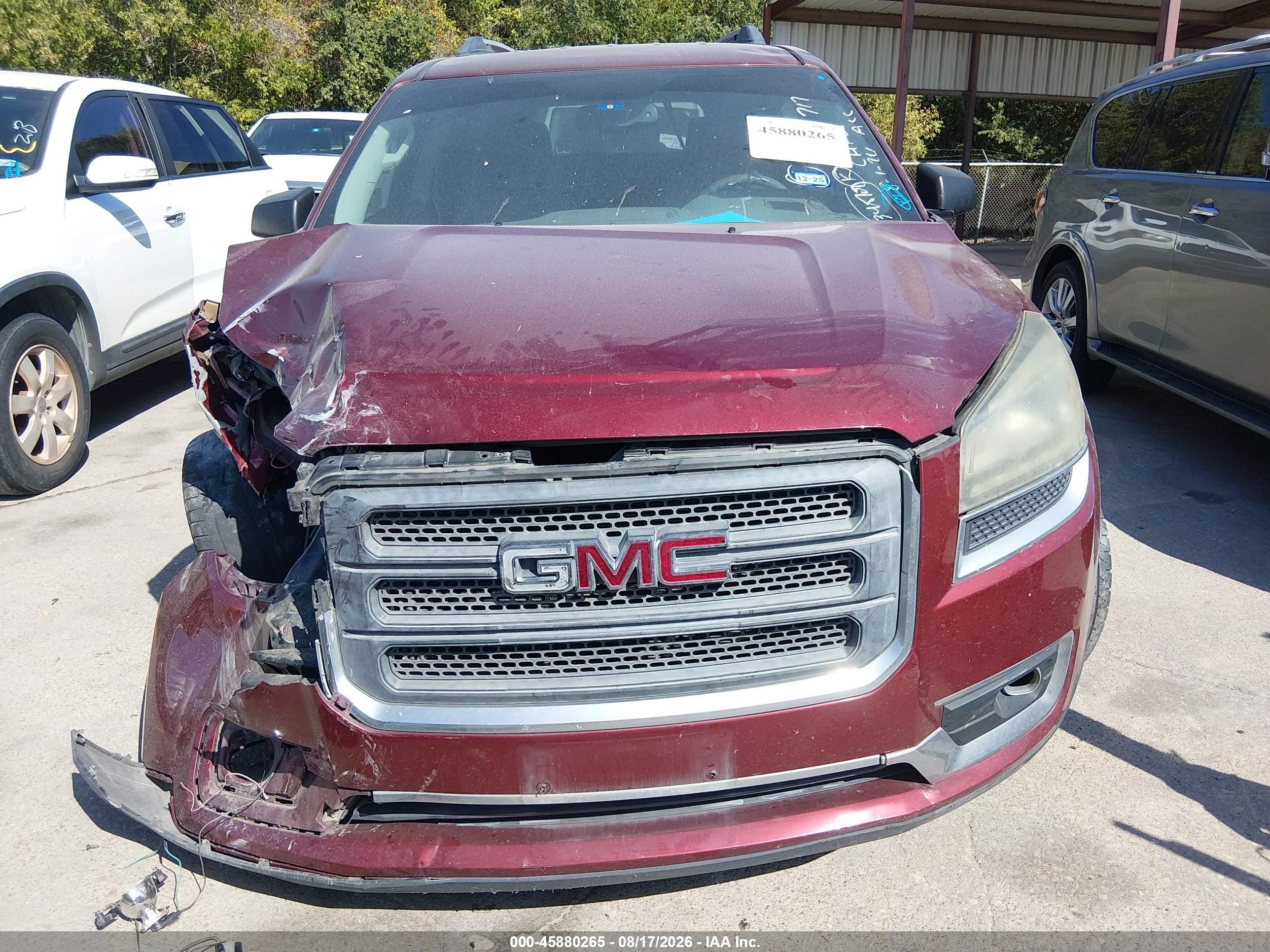 2015 Gmc Acadia Sle-2 Бордовый vin: 1GKKRPKD2FJ345707