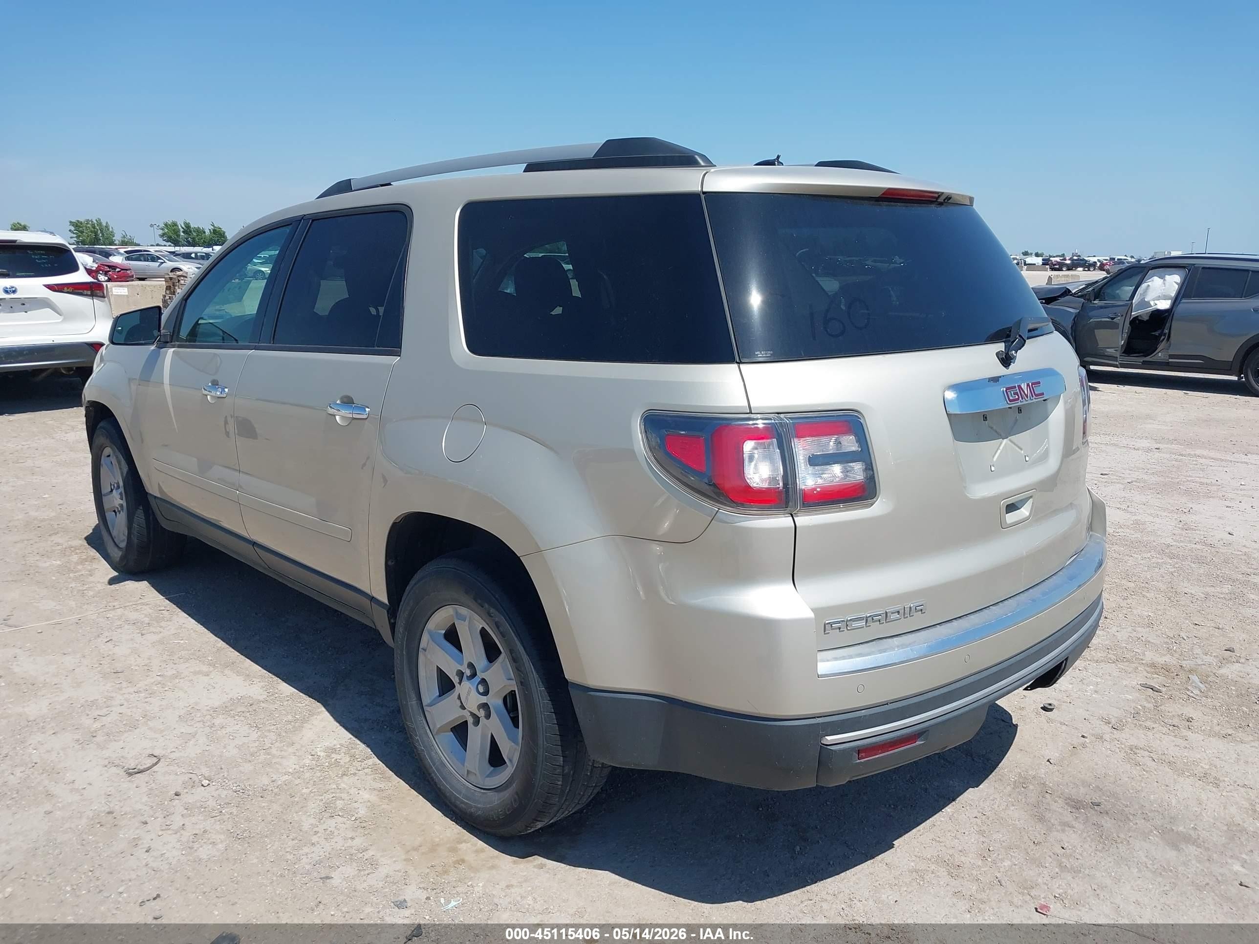 2015 Gmc Acadia Sle-2 Champagne vin: 1GKKRPKD2FJ350454
