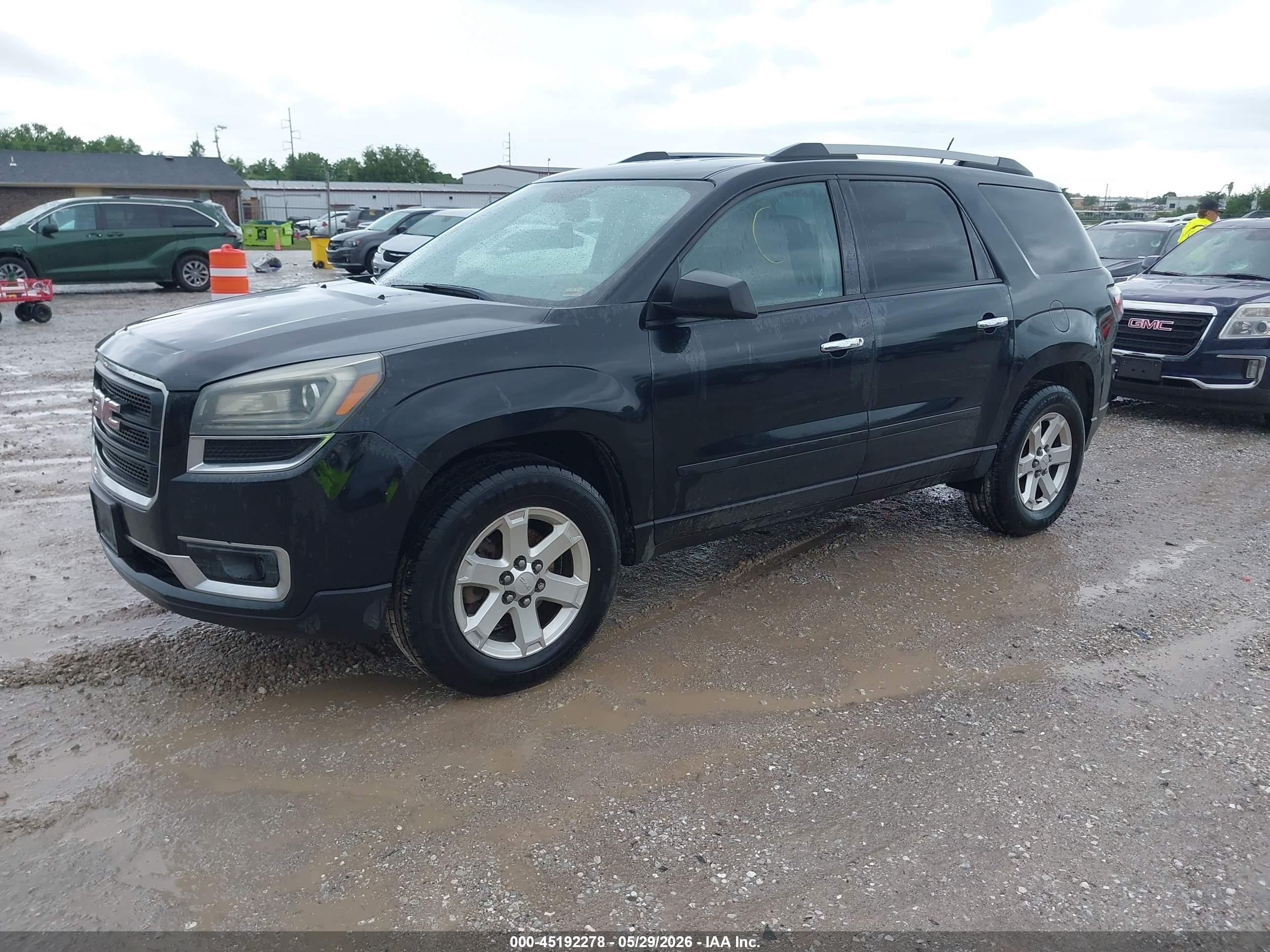 2015 Gmc Acadia Sle-2 Black vin: 1GKKRPKD3FJ155088