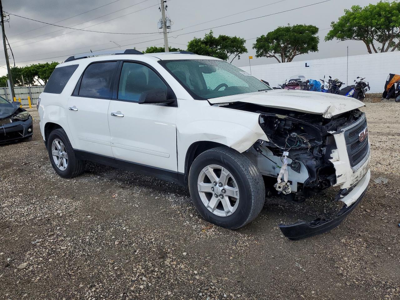 2015 Gmc Acadia Sle White vin: 1GKKRPKD3FJ248130
