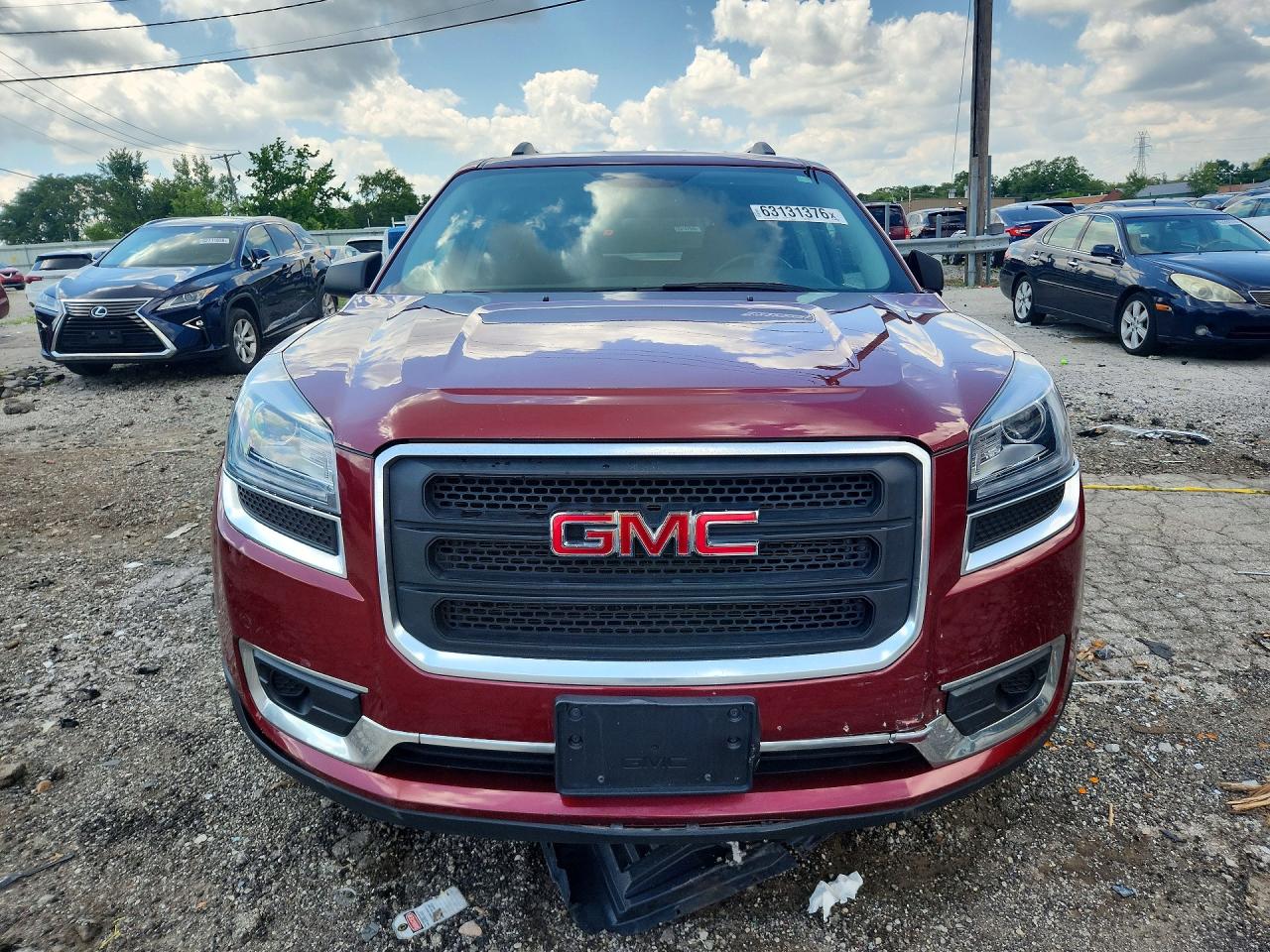 2015 Gmc Acadia Sle Red vin: 1GKKRPKD4FJ122259