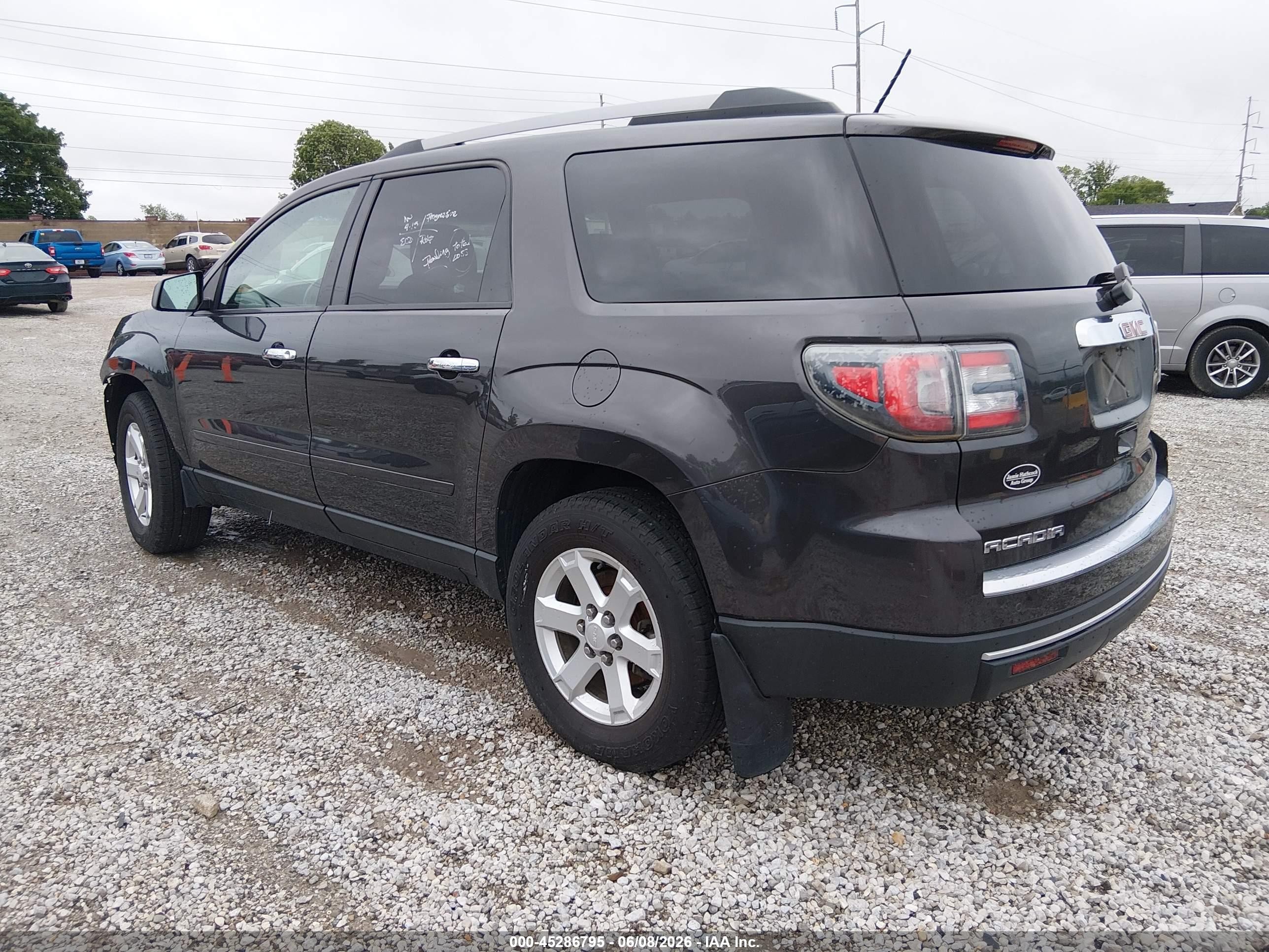2015 Gmc Acadia Sle-2 Black vin: 1GKKRPKD4FJ131303