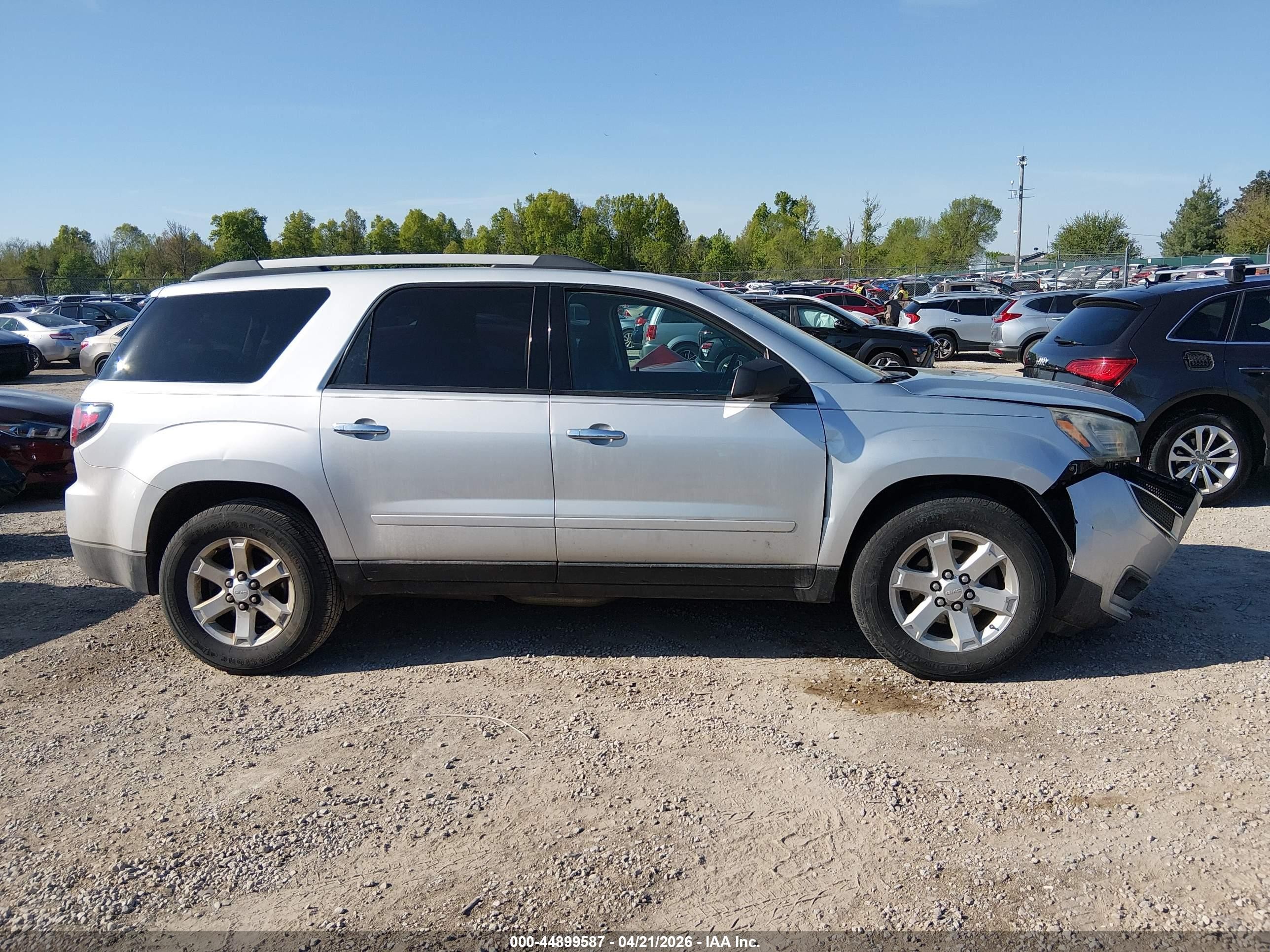 2015 Gmc Acadia Sle-2 Silver vin: 1GKKRPKD4FJ295408